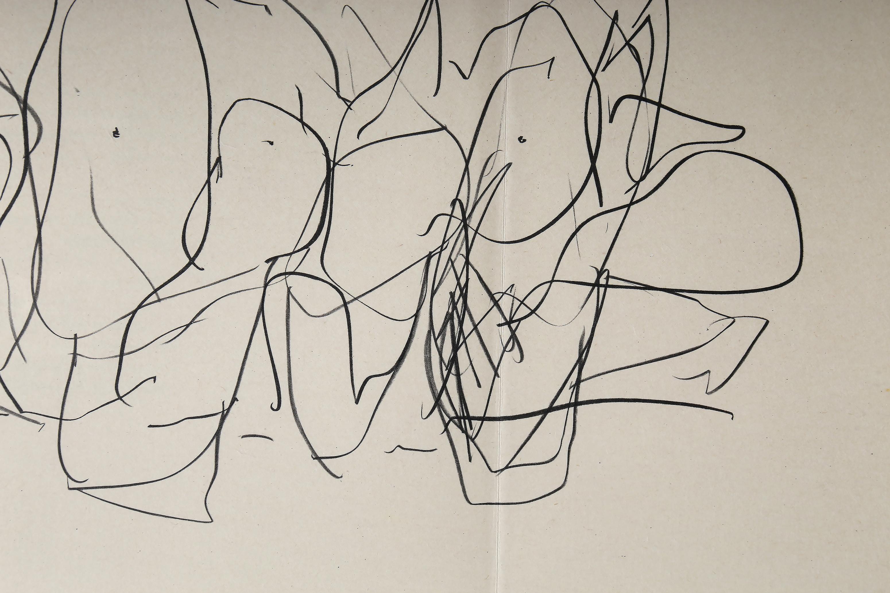 Three Poems: Mexico City Personages II, Abstract Lithograph by Robert Motherwell For Sale 1