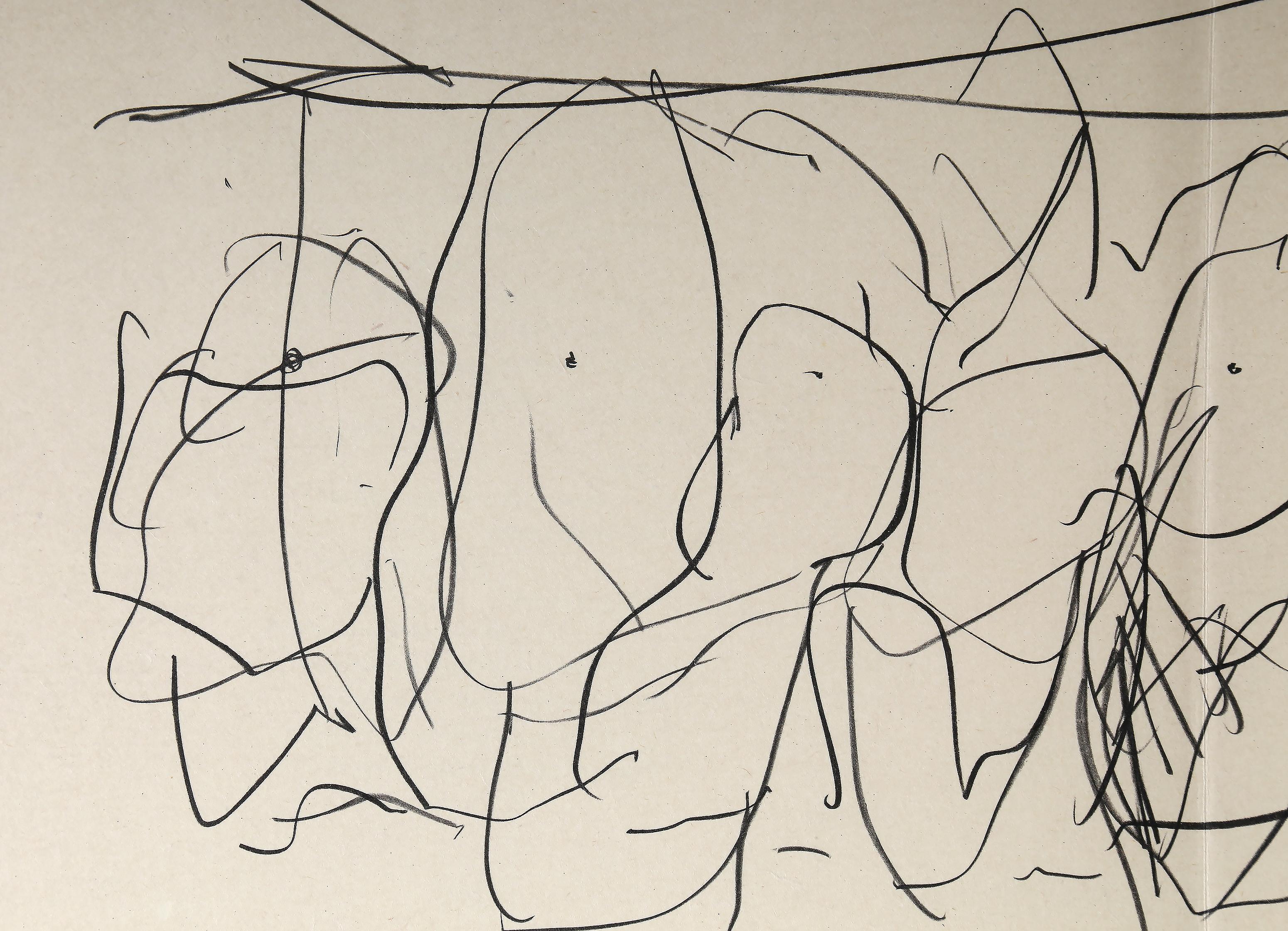 Three Poems: Mexico City Personages II, Abstract Lithograph by Robert Motherwell For Sale 2