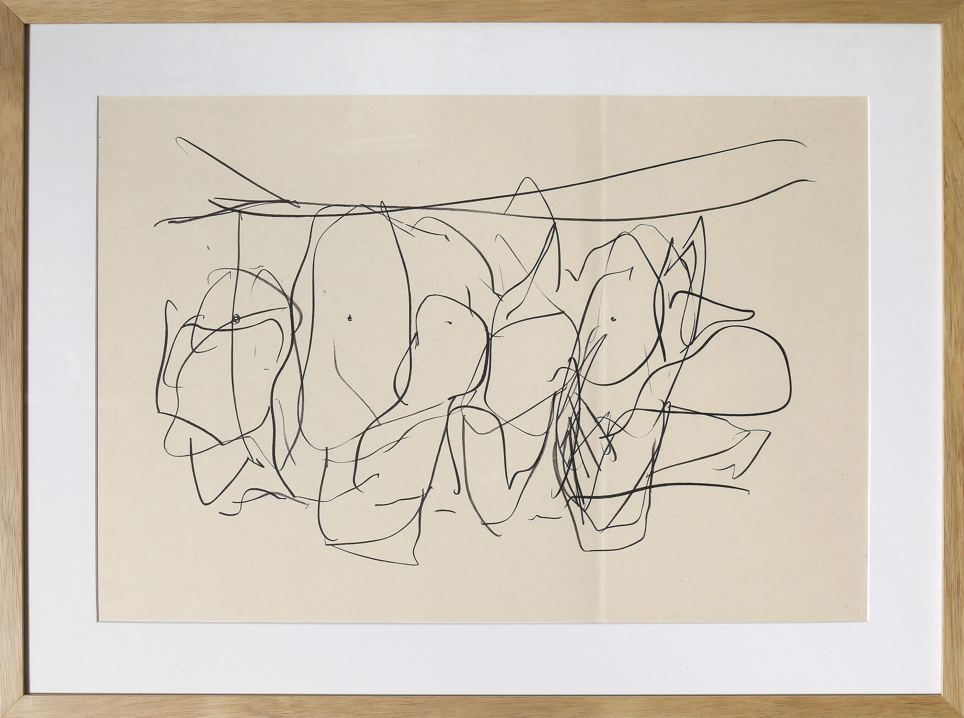 Three Poems: Mexico City Personages II, Abstract Lithograph by Robert Motherwell