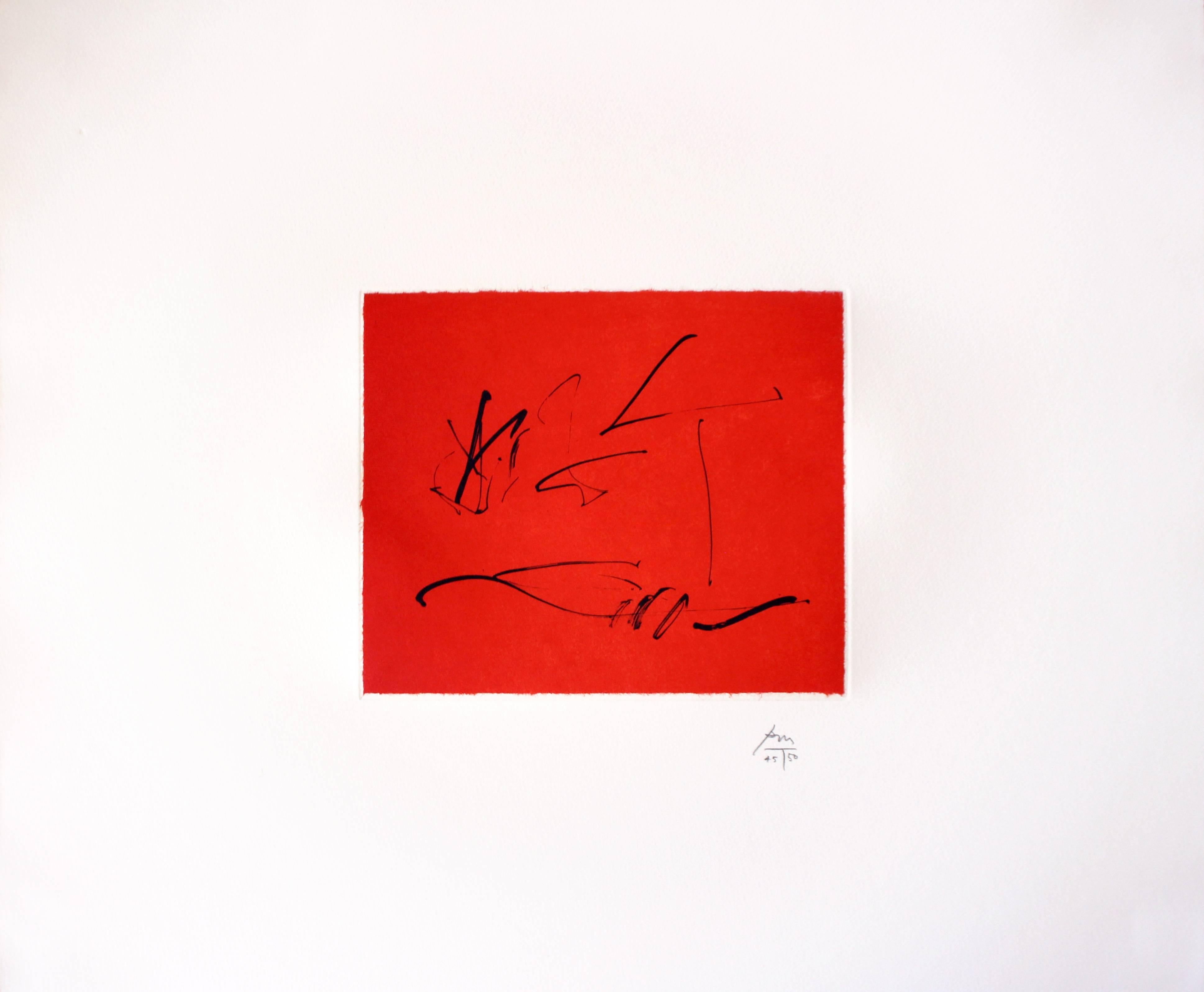 Three Poems: Red Wind - Print by Robert Motherwell
