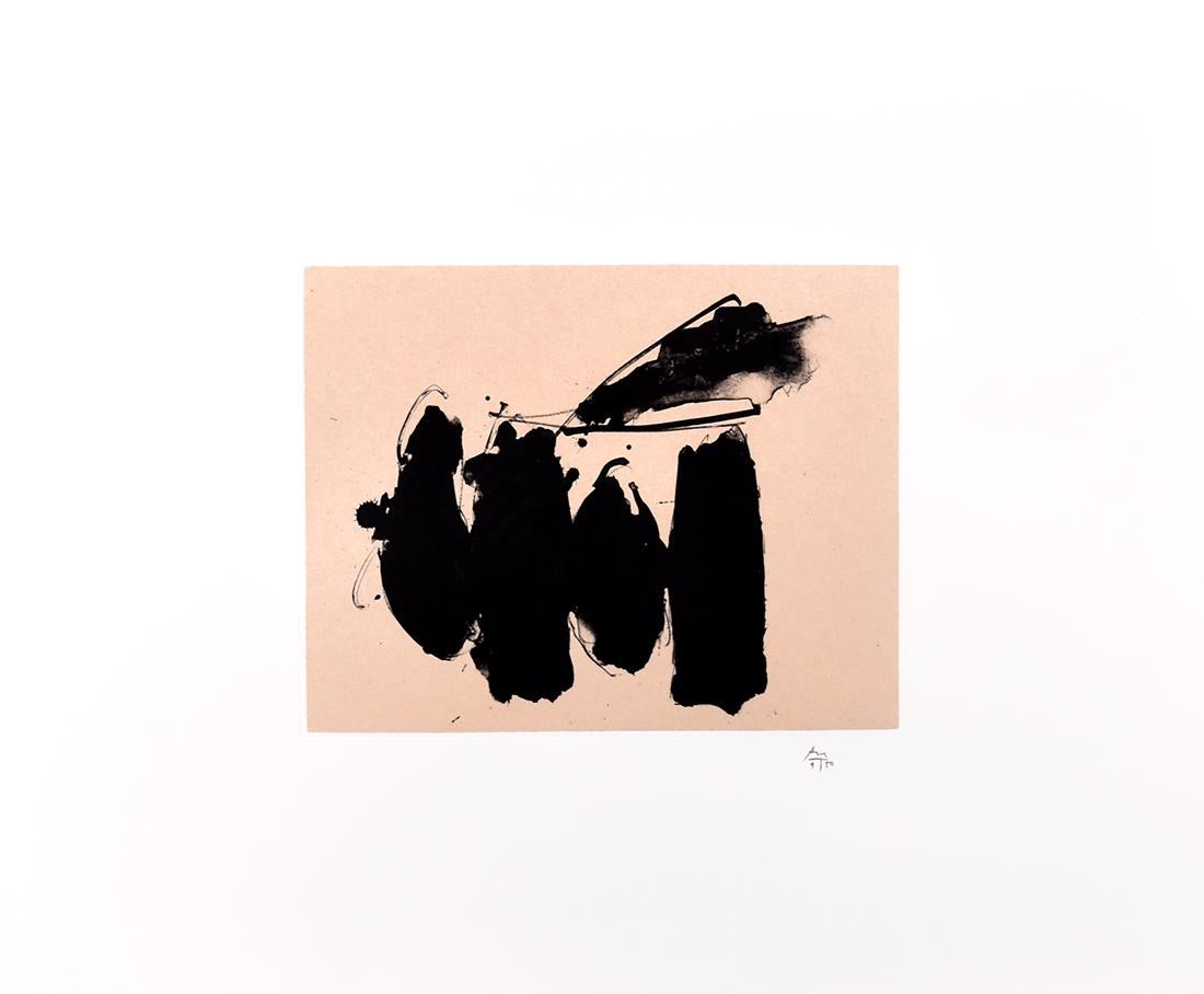 Abstract Print Robert Motherwell - Trois poèmes : Élégie espagnole