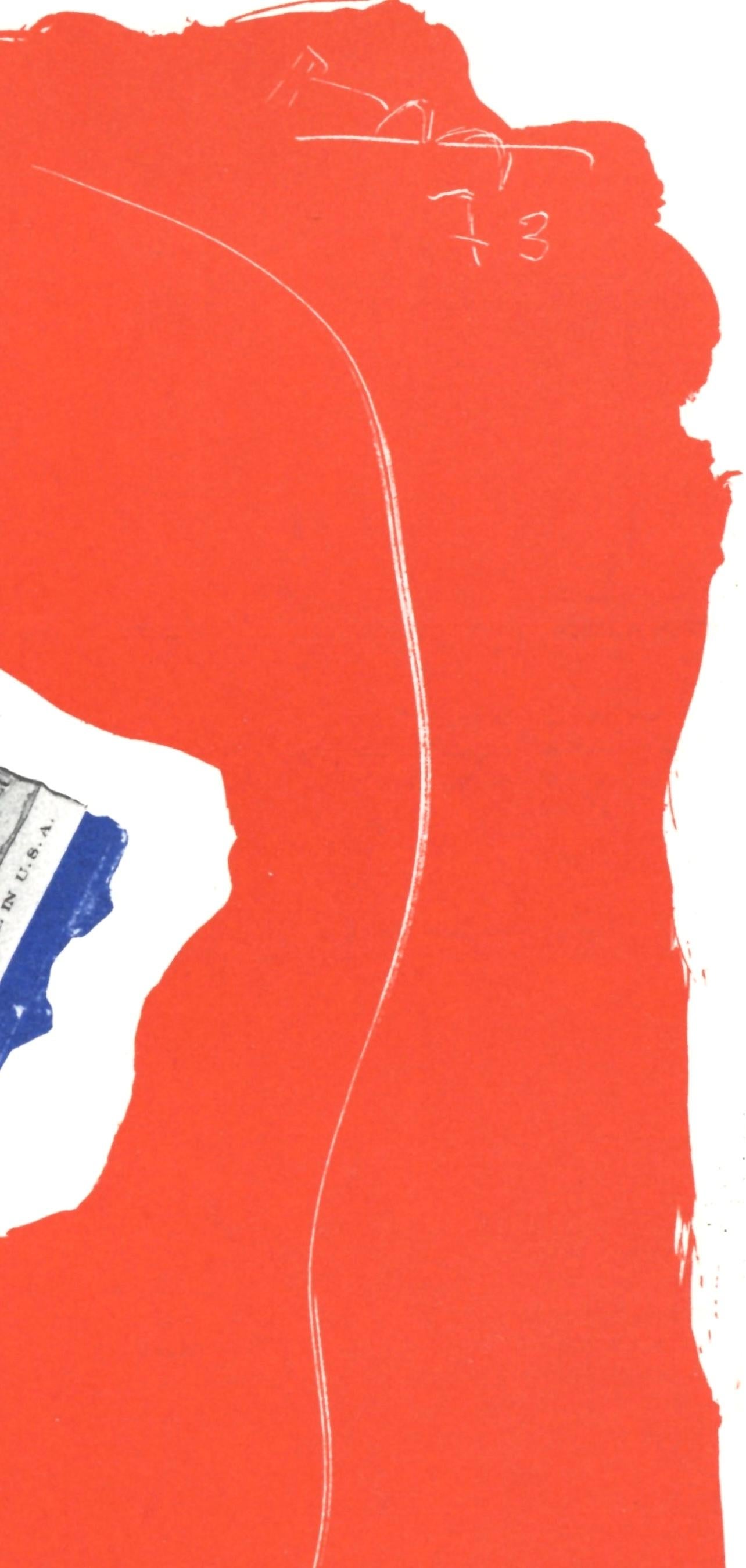 Tricolor (Belknap, App. 24), Société internationale d'art XXe siècle (Rot), Abstract Print, von Robert Motherwell