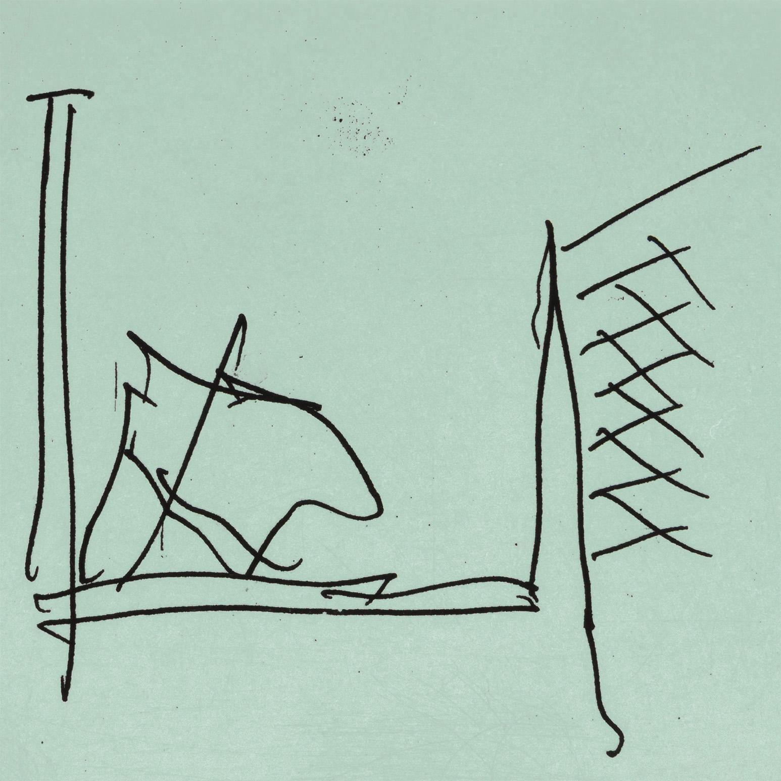 Ulysses : L'hôpital - Gris Abstract Print par Robert Motherwell