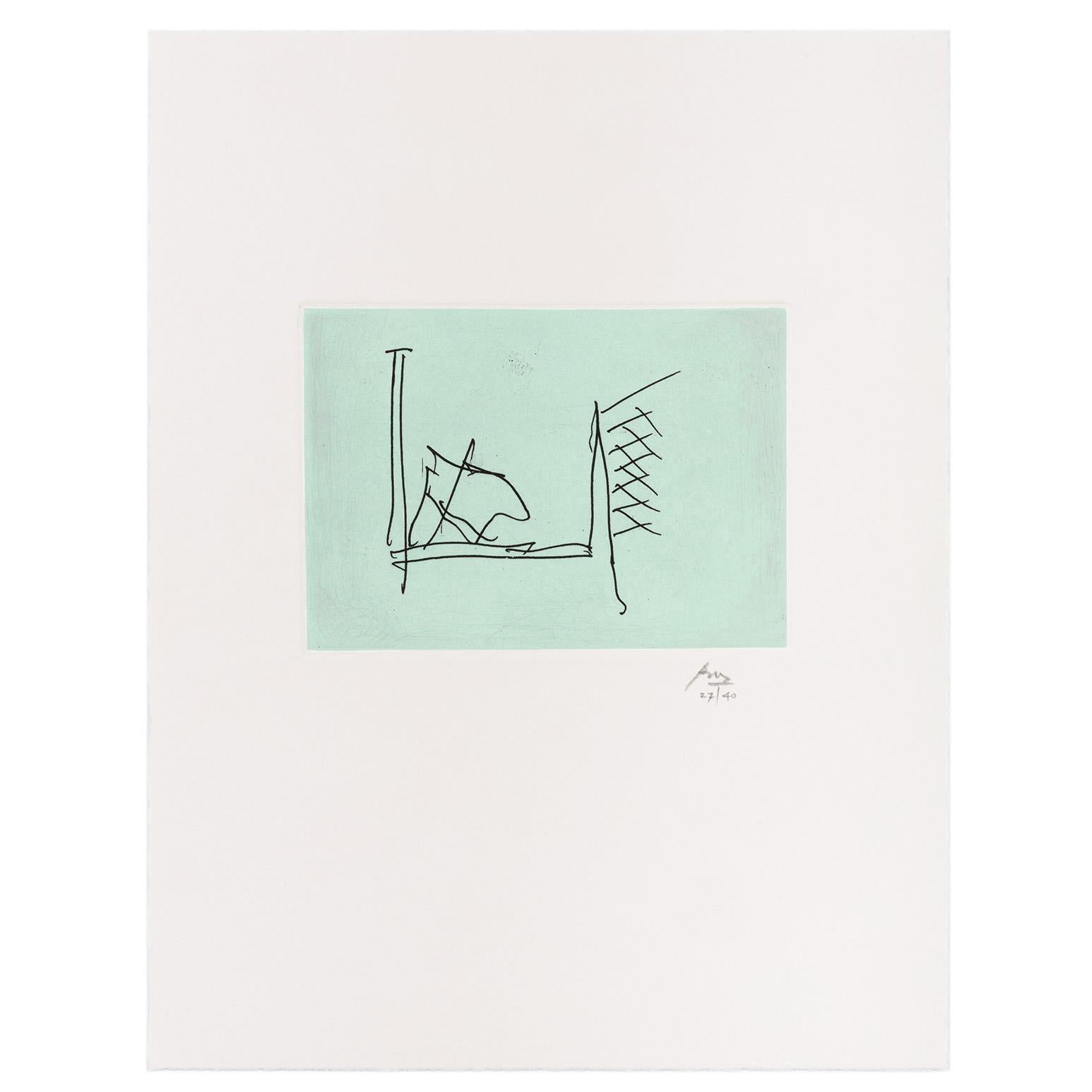 Abstract Print Robert Motherwell - Ulysses : L'hôpital
