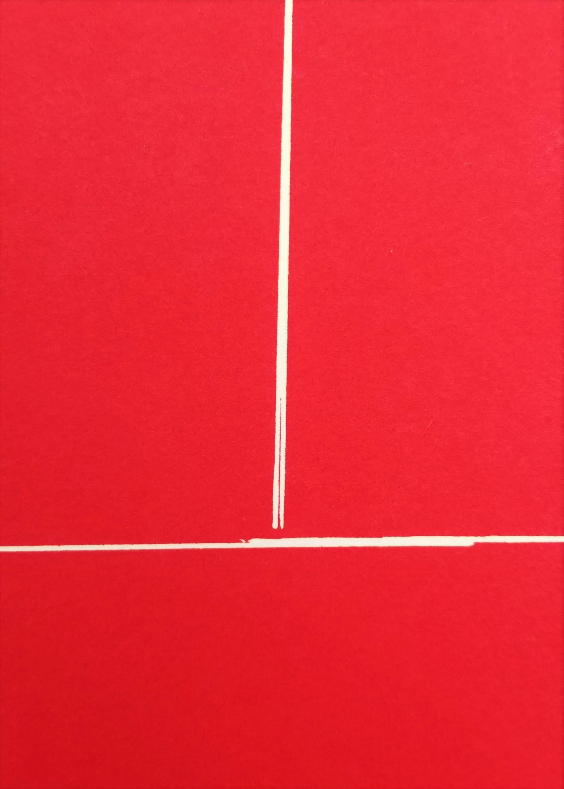 Sans titre (rouge) /// Expressionnisme abstrait Robert Motherwell Sérigraphie minimaliste en vente 12