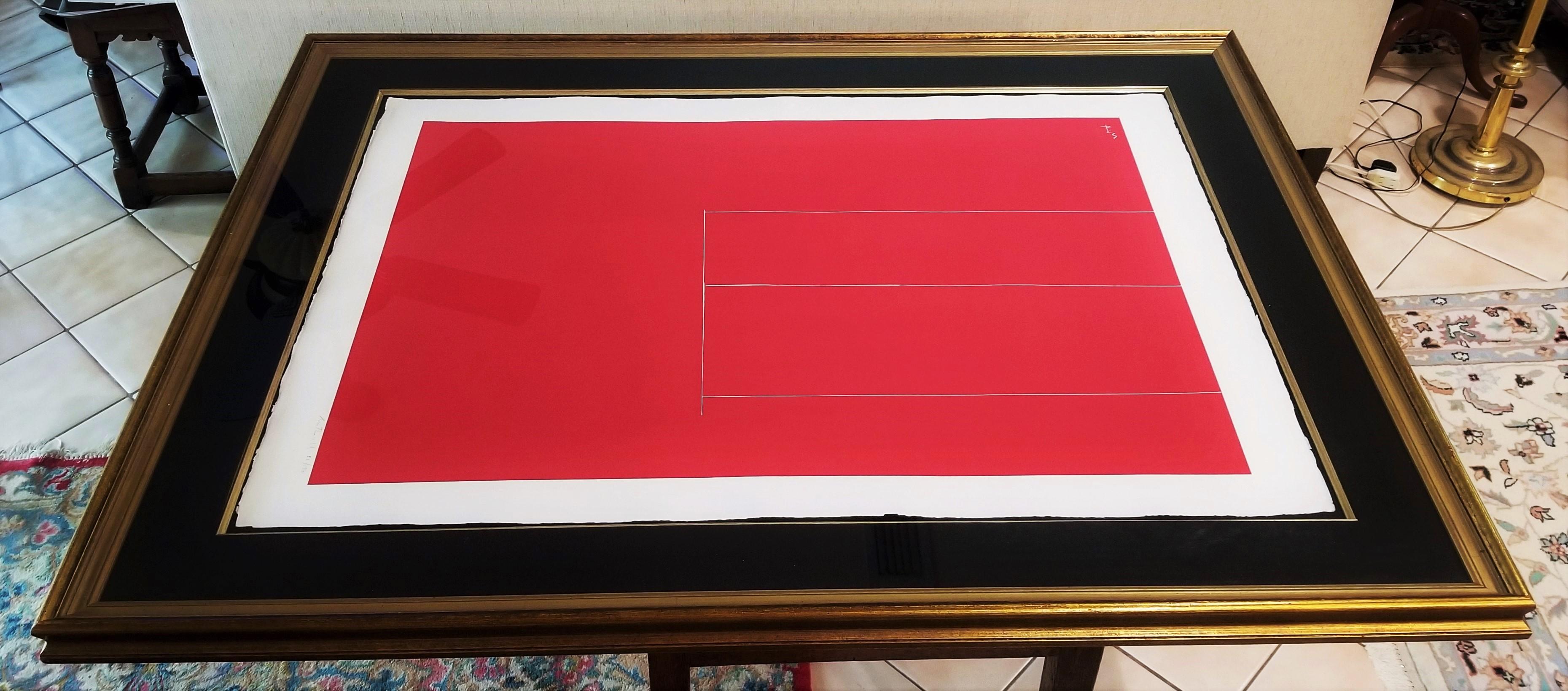Untitled (Red) /// Abstract Expressionism Robert Motherwell Screenprint Minimal For Sale 17