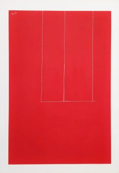 Untitled (Red) /// Abstract Expressionism Robert Motherwell Screenprint Minimal