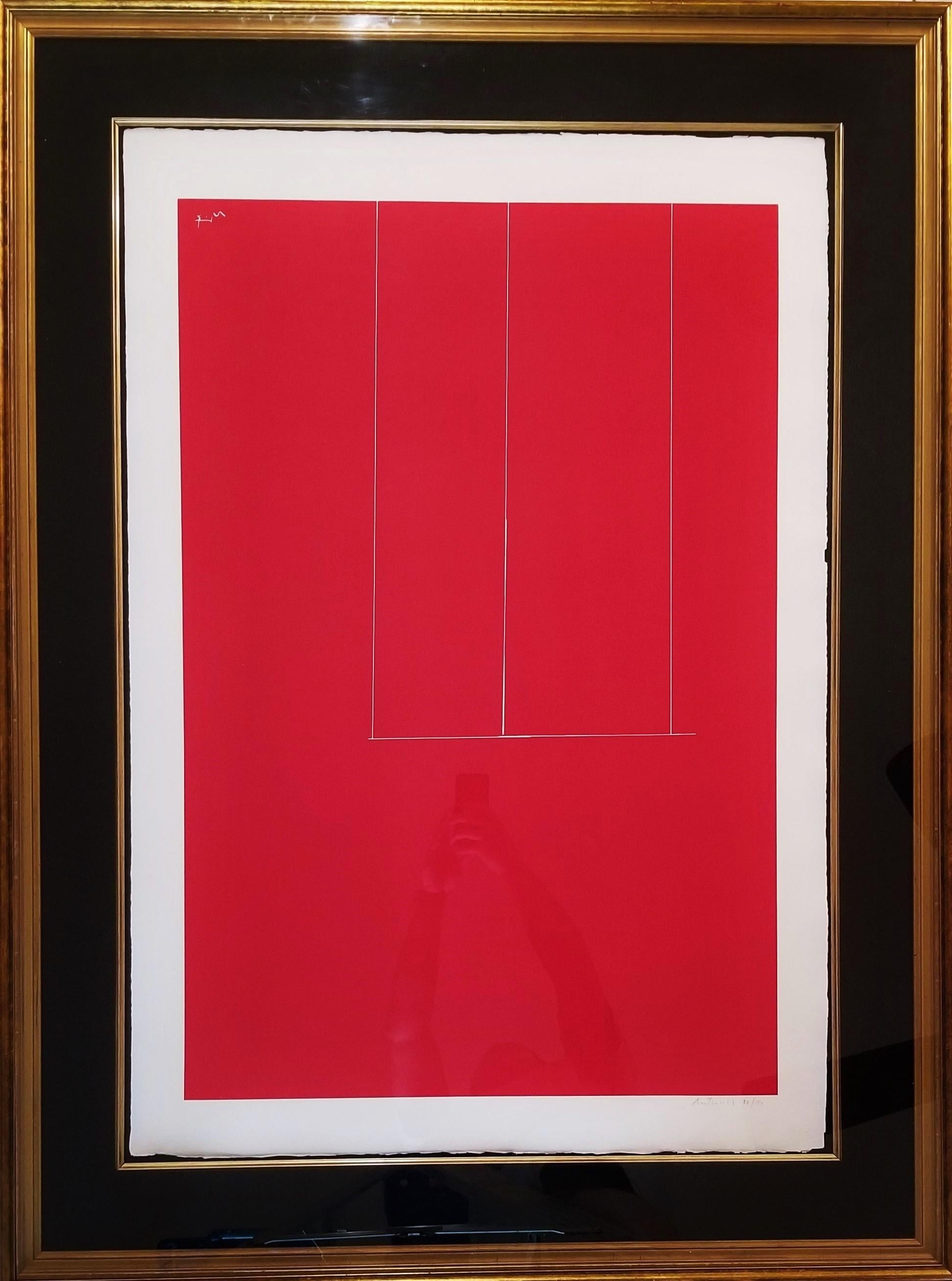 Sans titre (rouge) /// Expressionnisme abstrait Robert Motherwell Sérigraphie minimaliste en vente 2