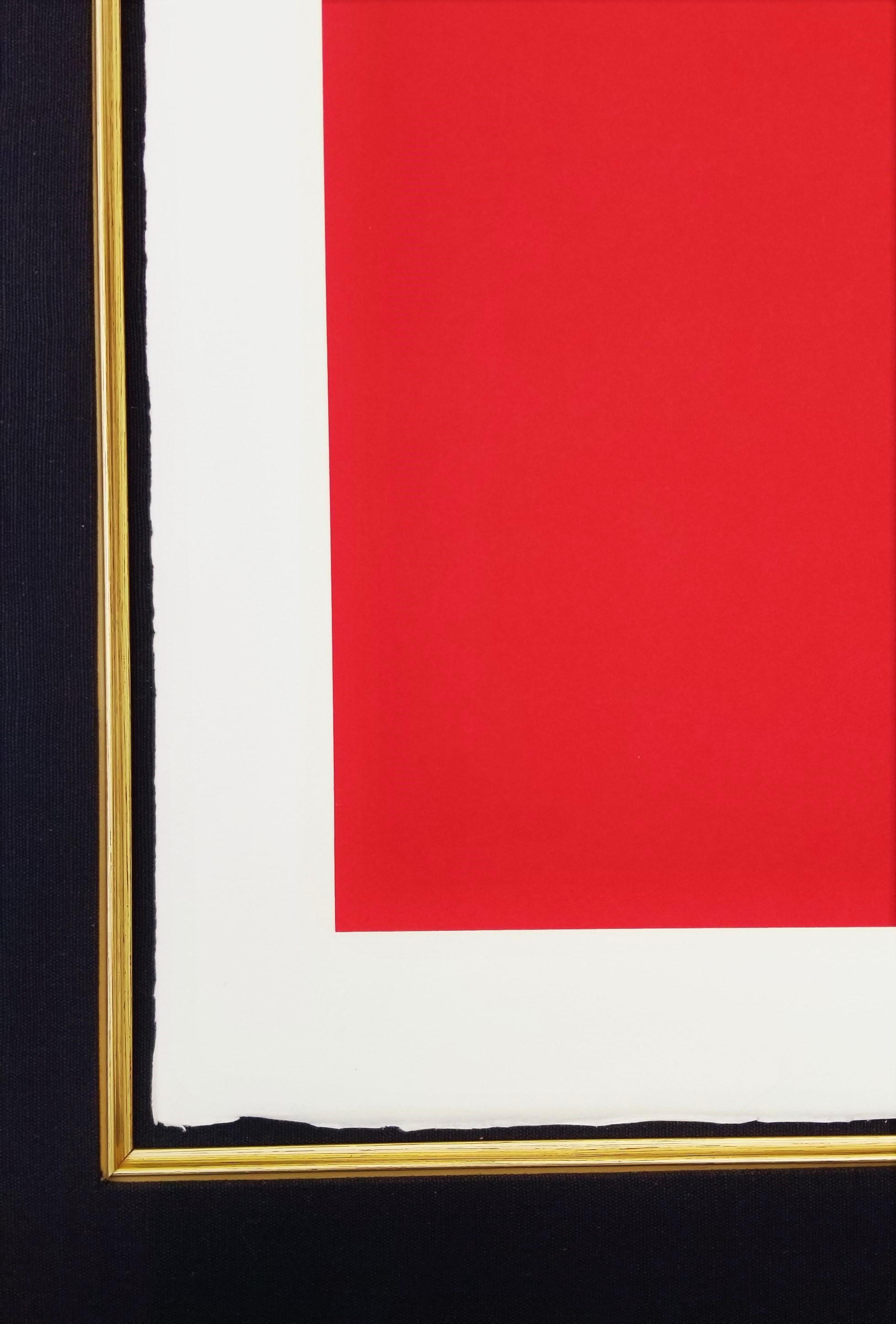 Sans titre (rouge) /// Expressionnisme abstrait Robert Motherwell Sérigraphie minimaliste en vente 3