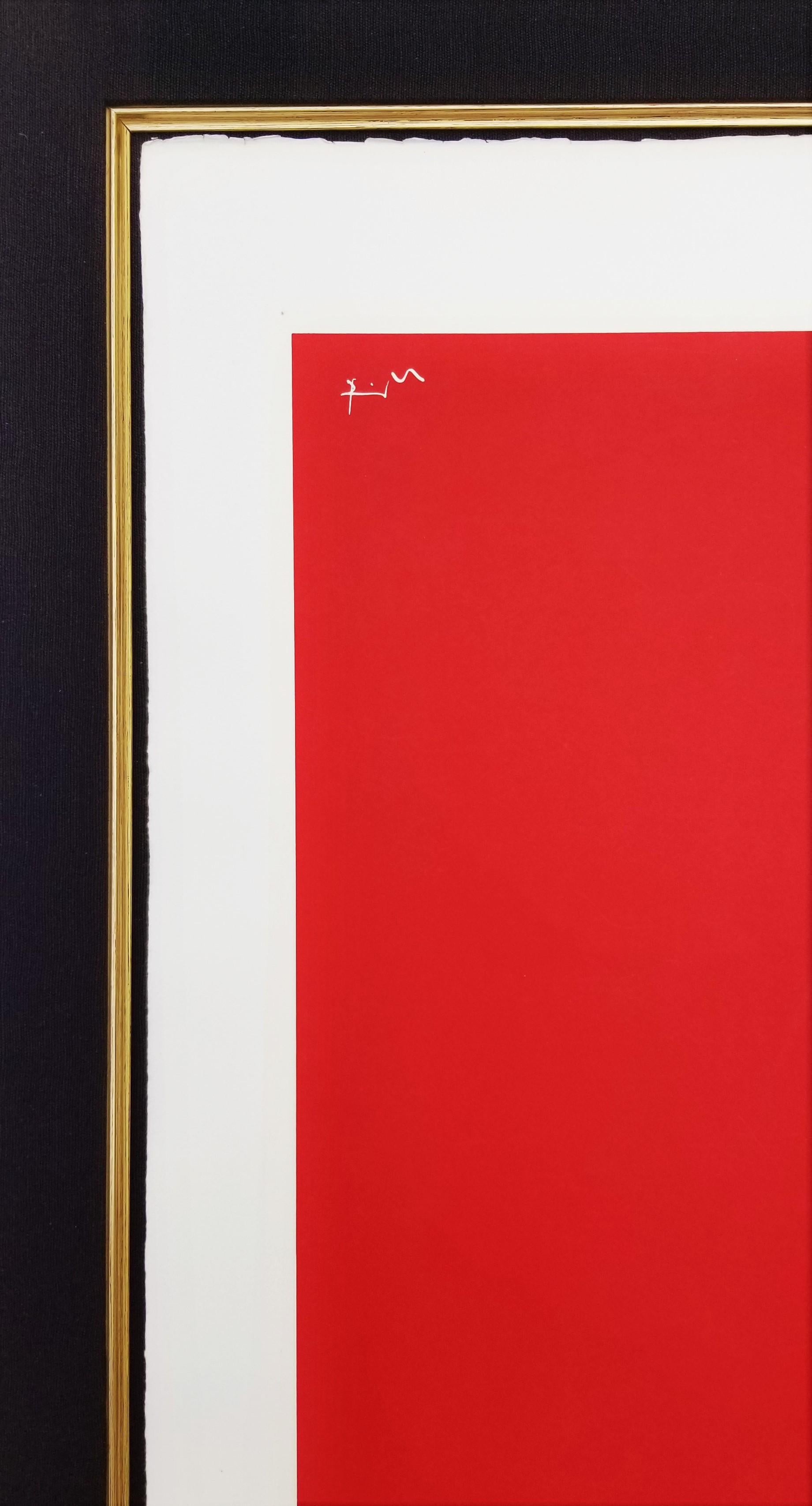 Sans titre (rouge) /// Expressionnisme abstrait Robert Motherwell Sérigraphie minimaliste en vente 4