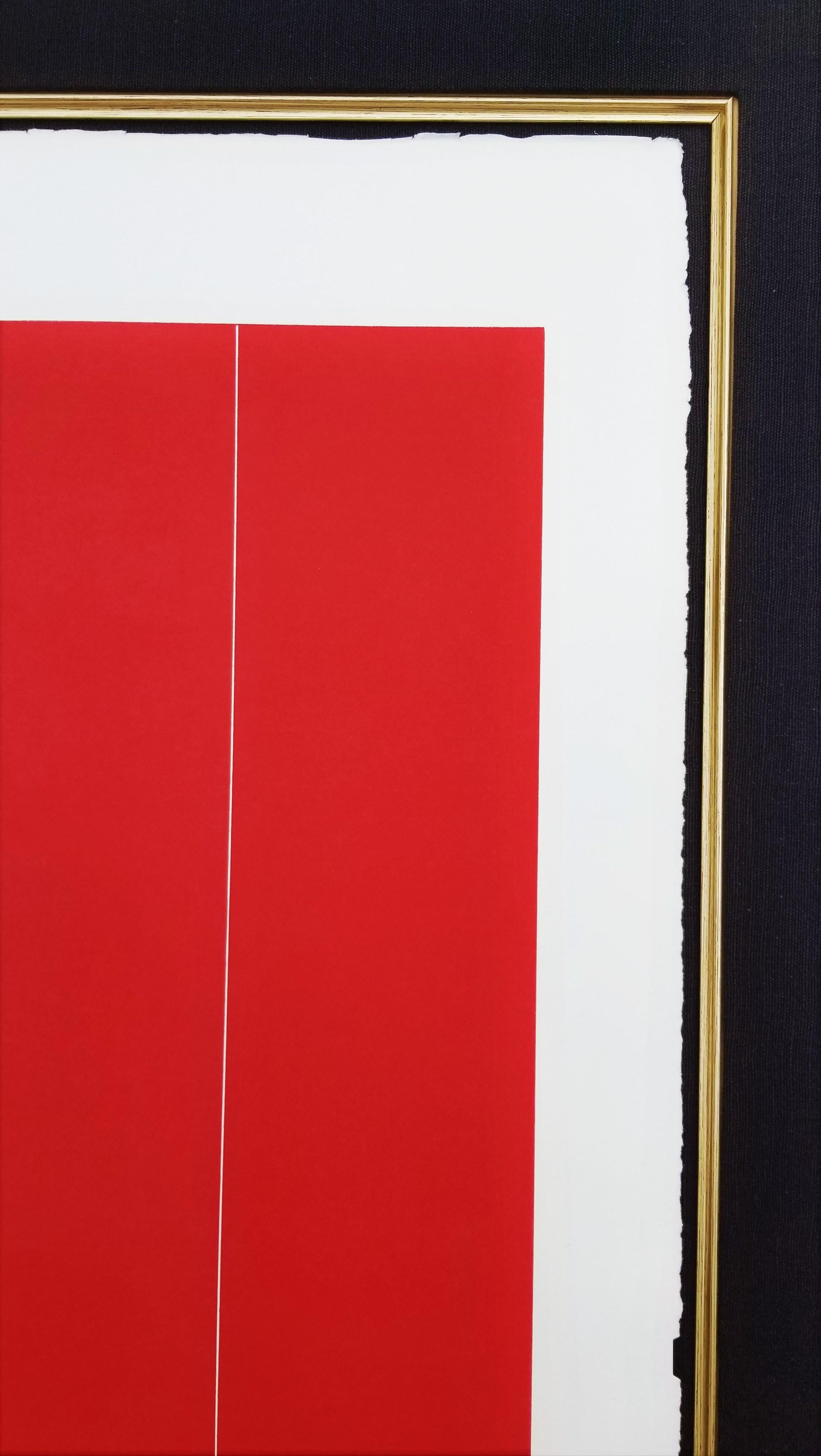 Sans titre (rouge) /// Expressionnisme abstrait Robert Motherwell Sérigraphie minimaliste en vente 5