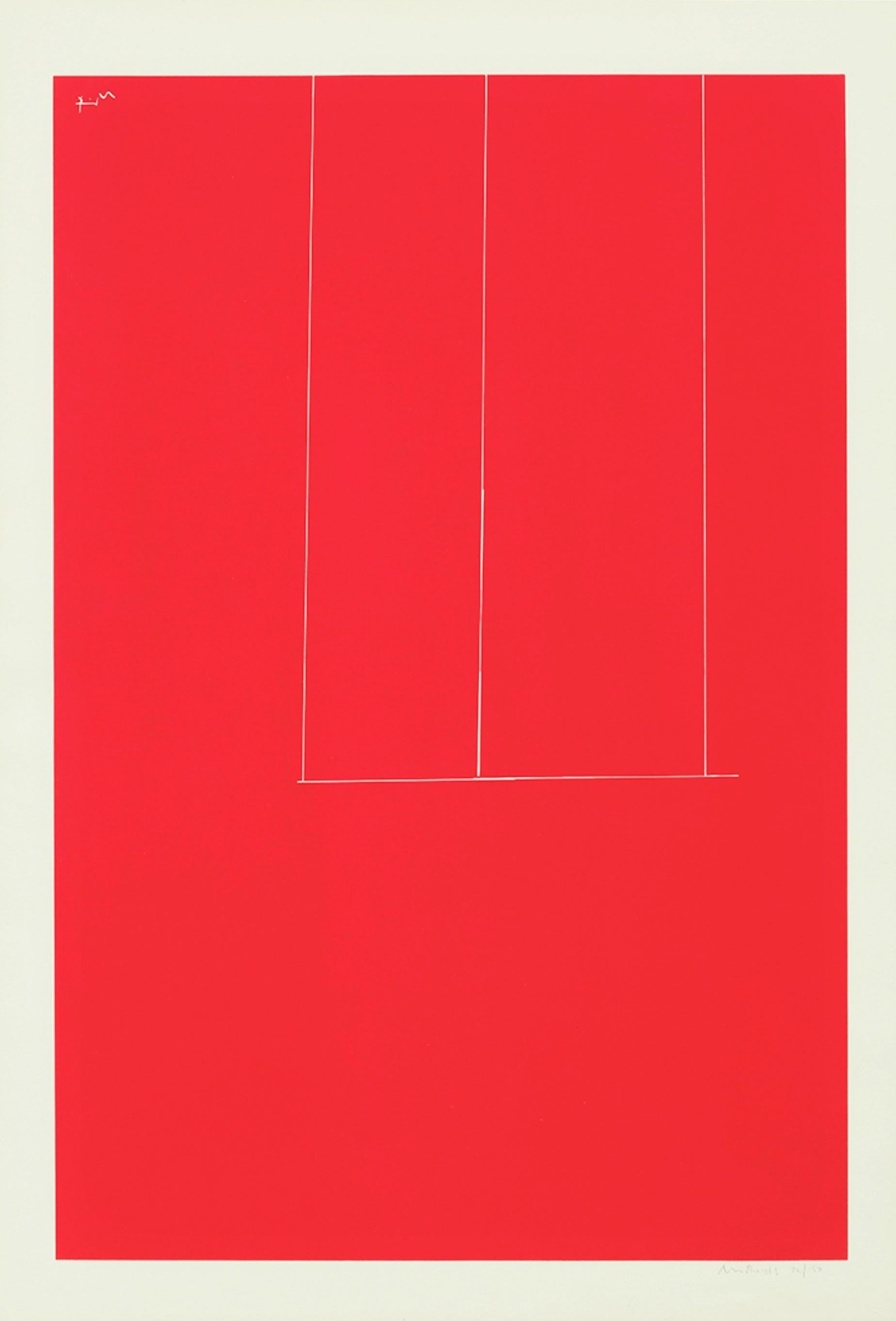 Robert Motherwell Abstract Print - Untitled/Red