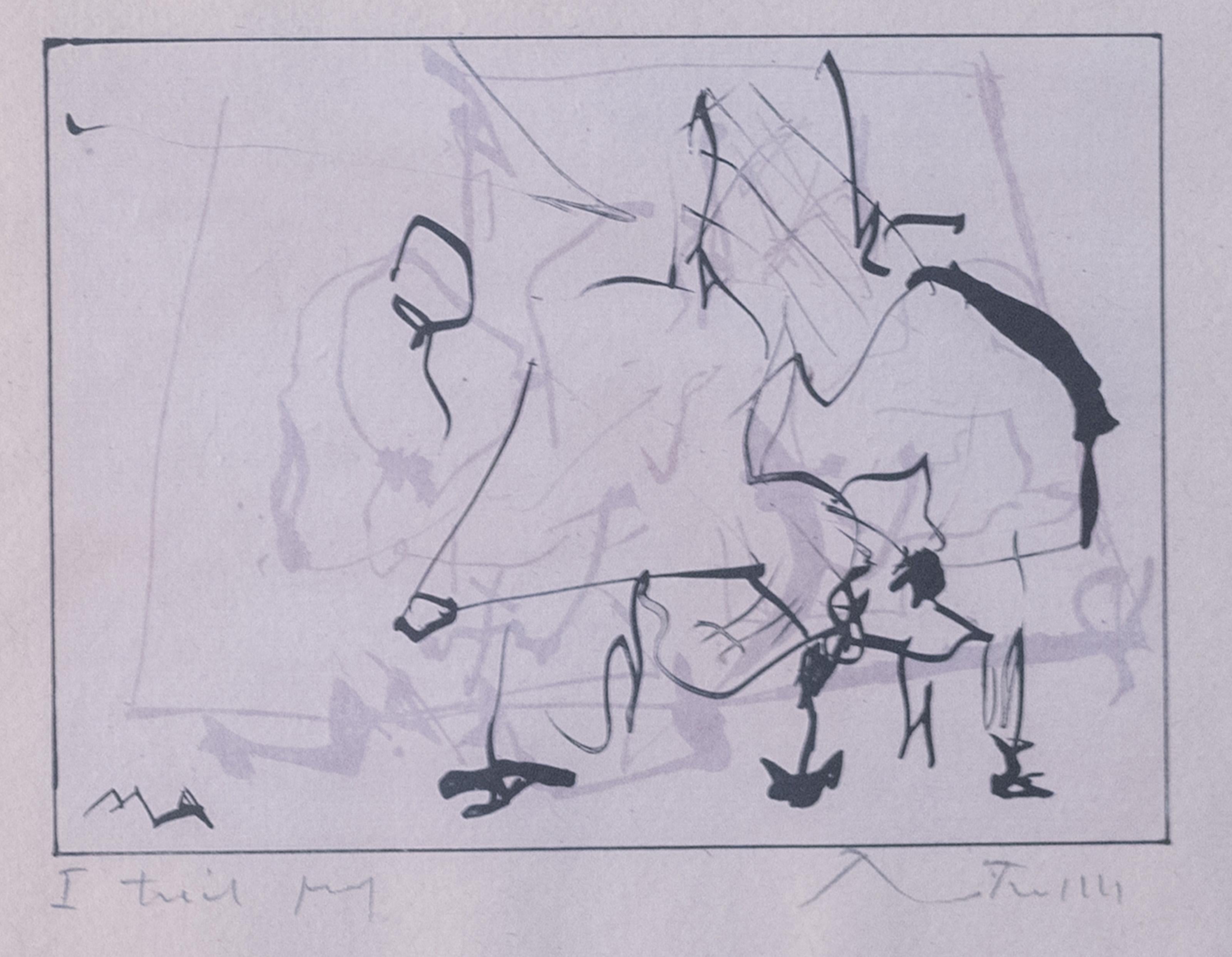 Senza titolo (Stato I), litografia moderna con chine colle di Robert Motherwell in vendita 1