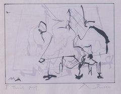 Untitled (State I), Modern Lithograph with Chine Colle by Robert Motherwell