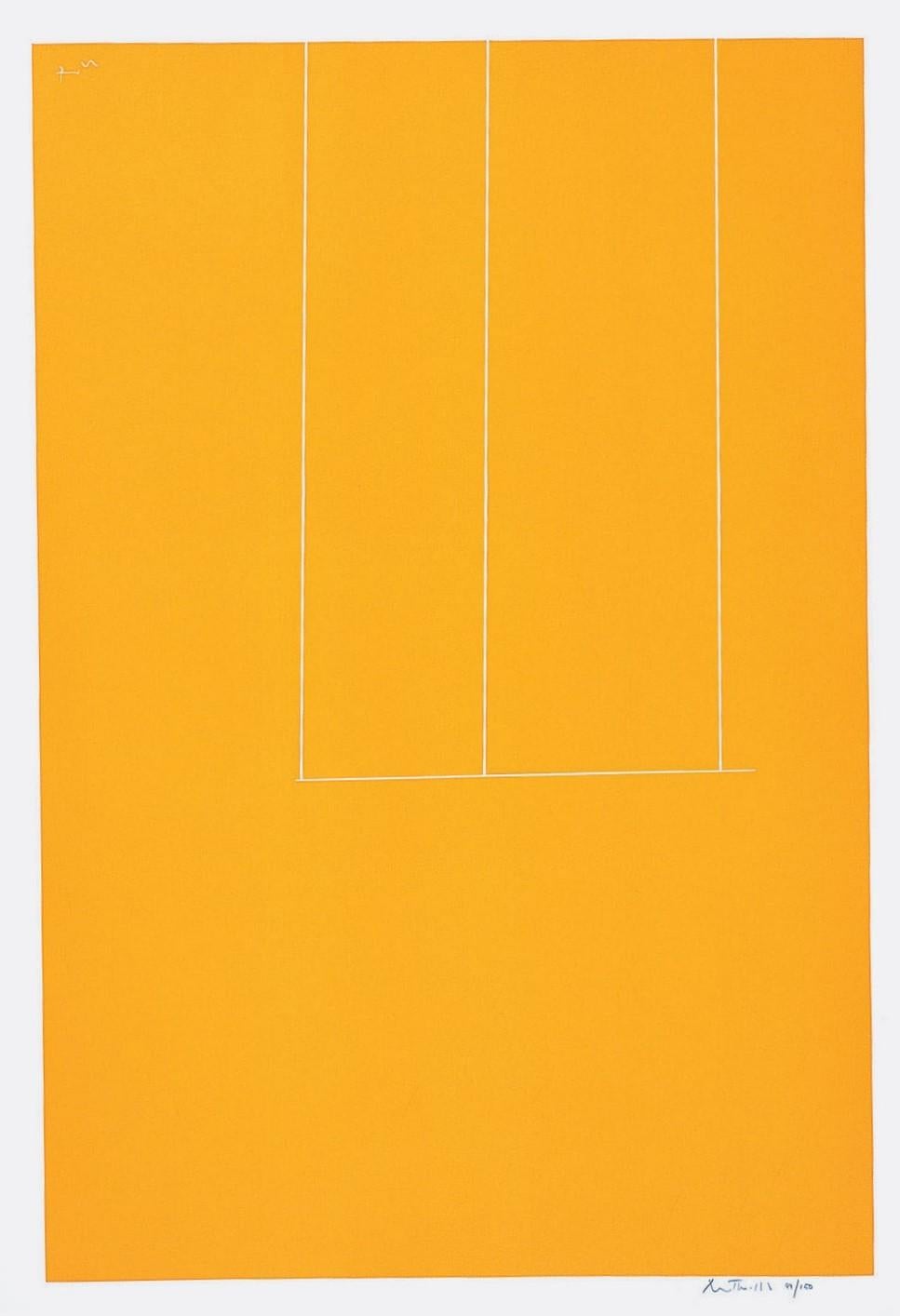 Robert Motherwell Abstract Print - Untitled/Yellow
