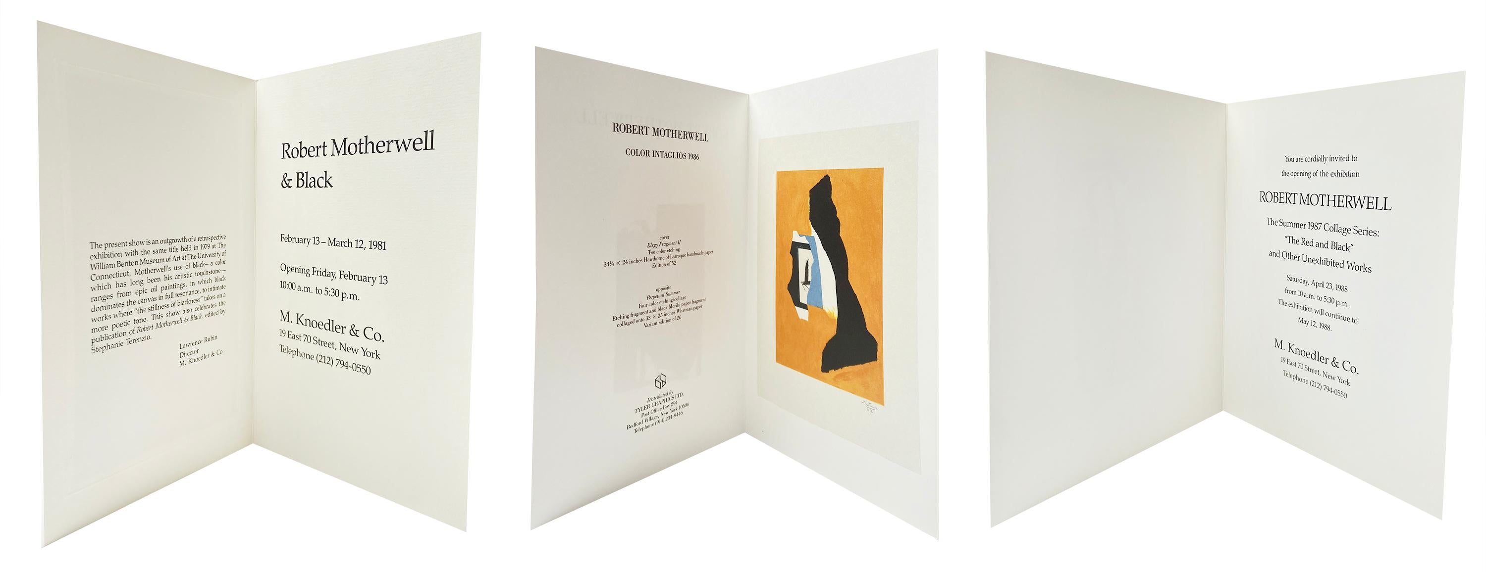 Vintage Robert Motherwell exhibition announcements (Set of 3) For Sale 4