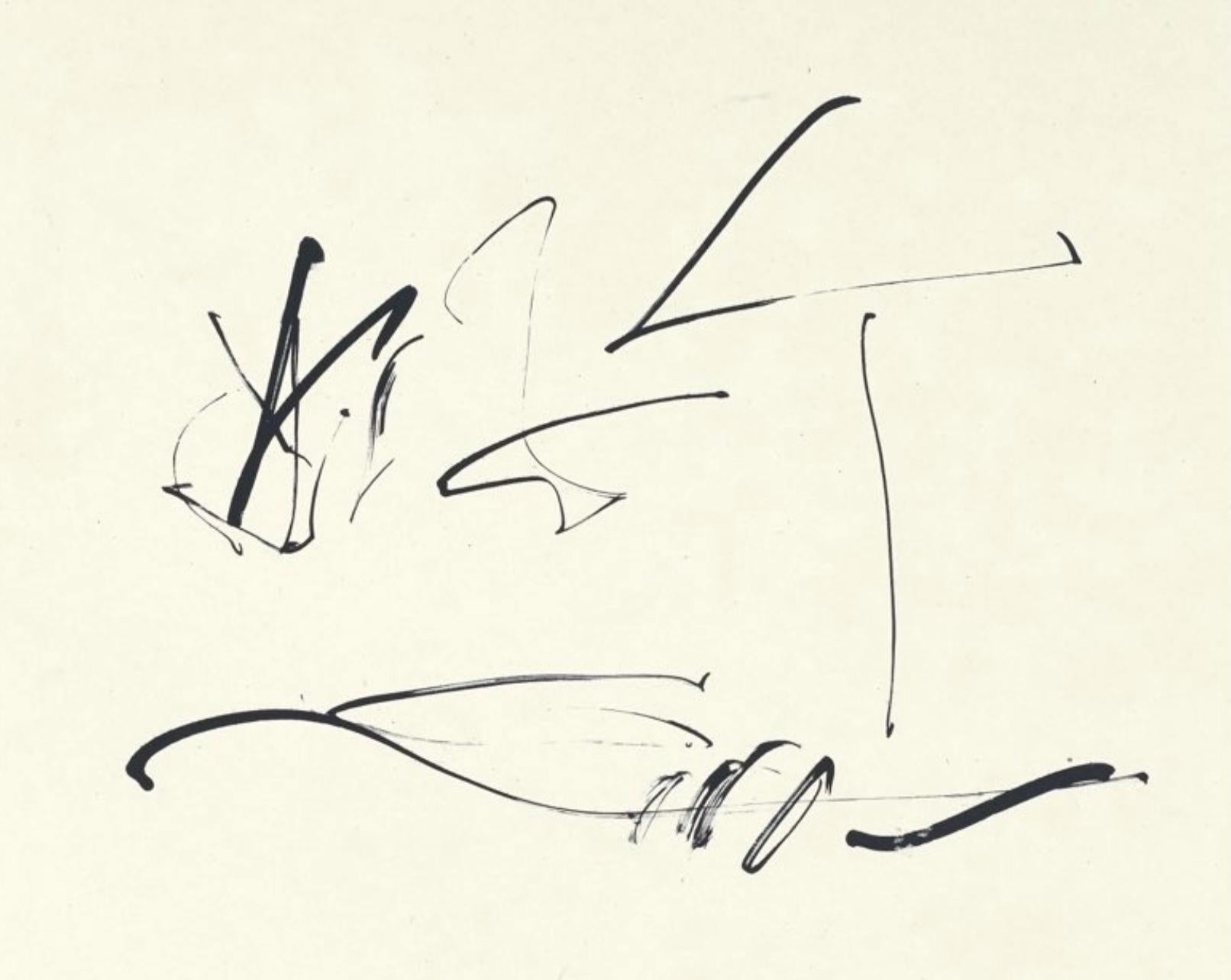 Abstract Print di Robert Motherwell - Vento (Belknap 354-380; Engberg/Banach 415-441), tre poesie