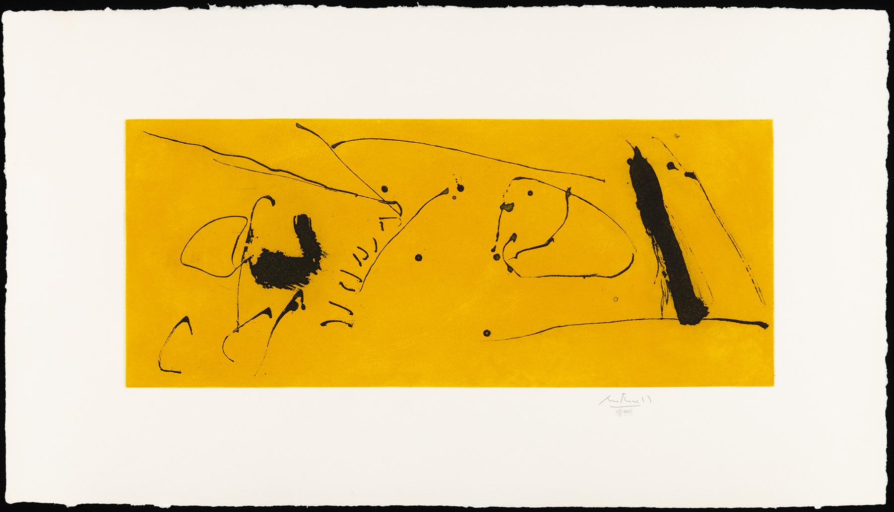 Robert Motherwell Abstract Print - Yellow Flight