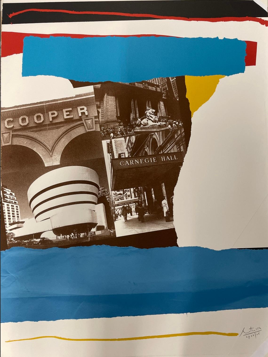 Robert Motherwell signed Carnegie Hall Numbered Ap 23/25 Unframed. 30x23 in good condition