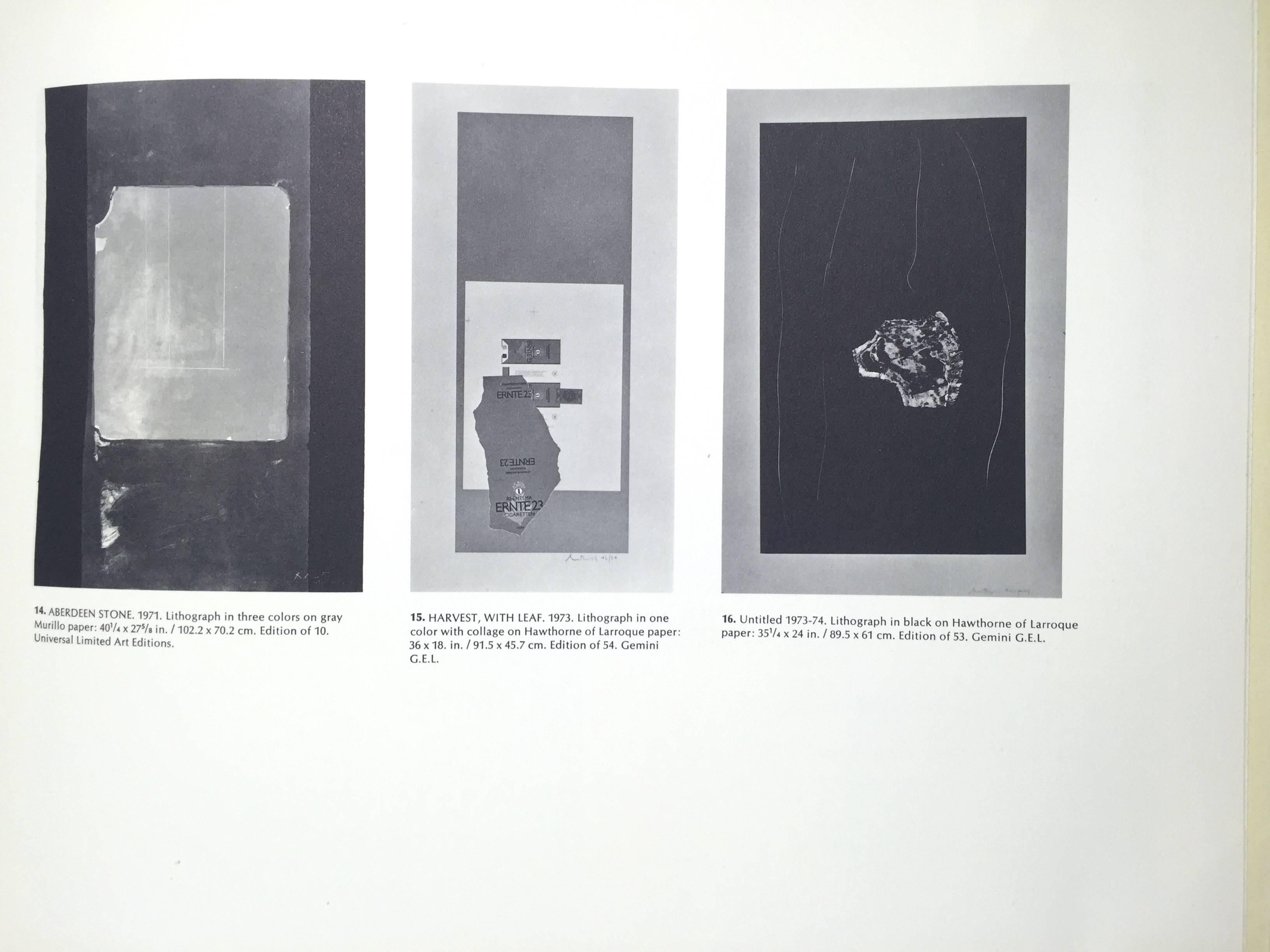 Late 20th Century Robert Motherwell Signed Catalogue with Lithograph- Selected Prints, 1961-1974 For Sale