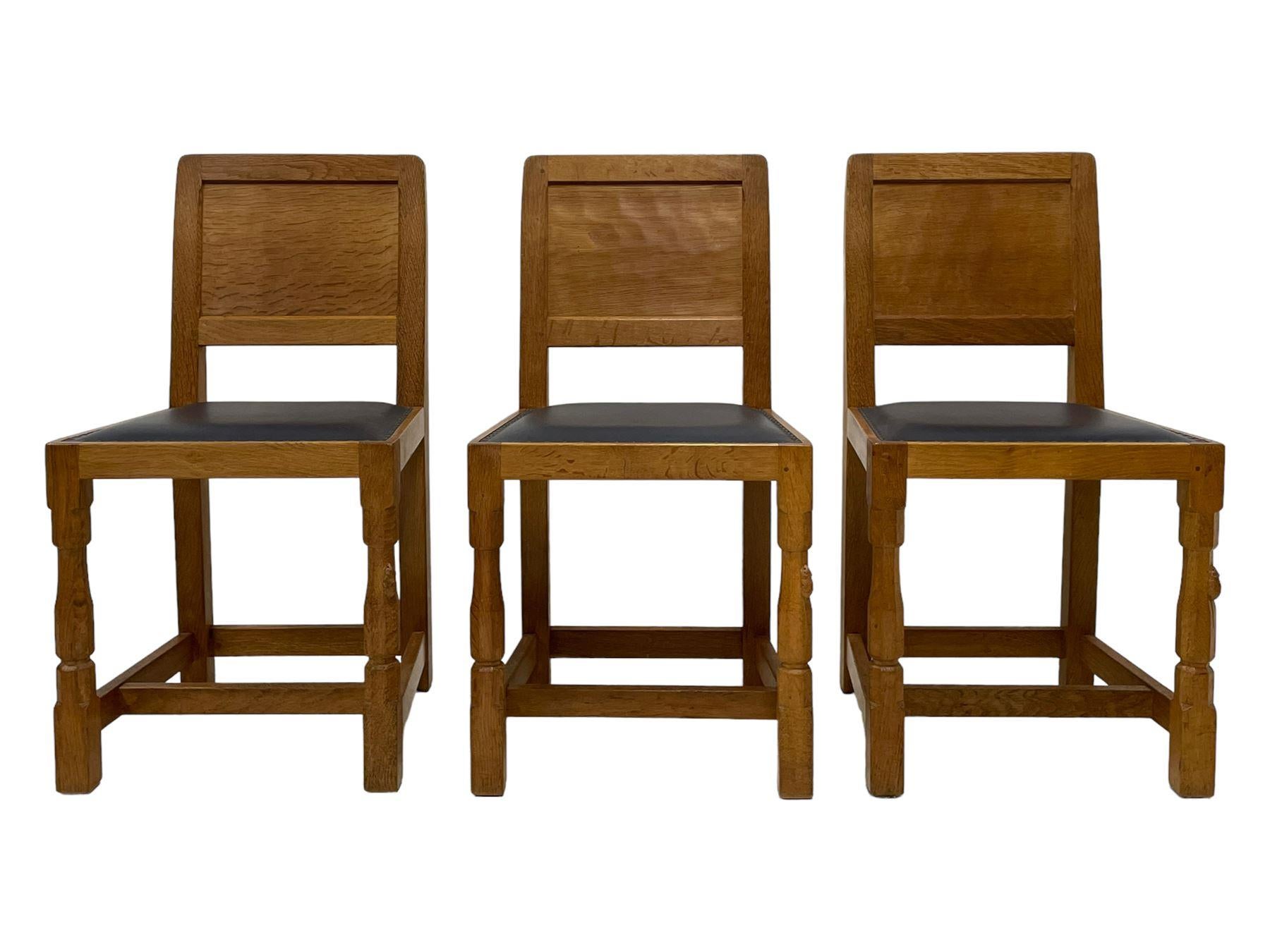 Robert Theman Table de salle à manger 6′ et ensemble de 6 chaises de salle à manger en cuir. en vente 8