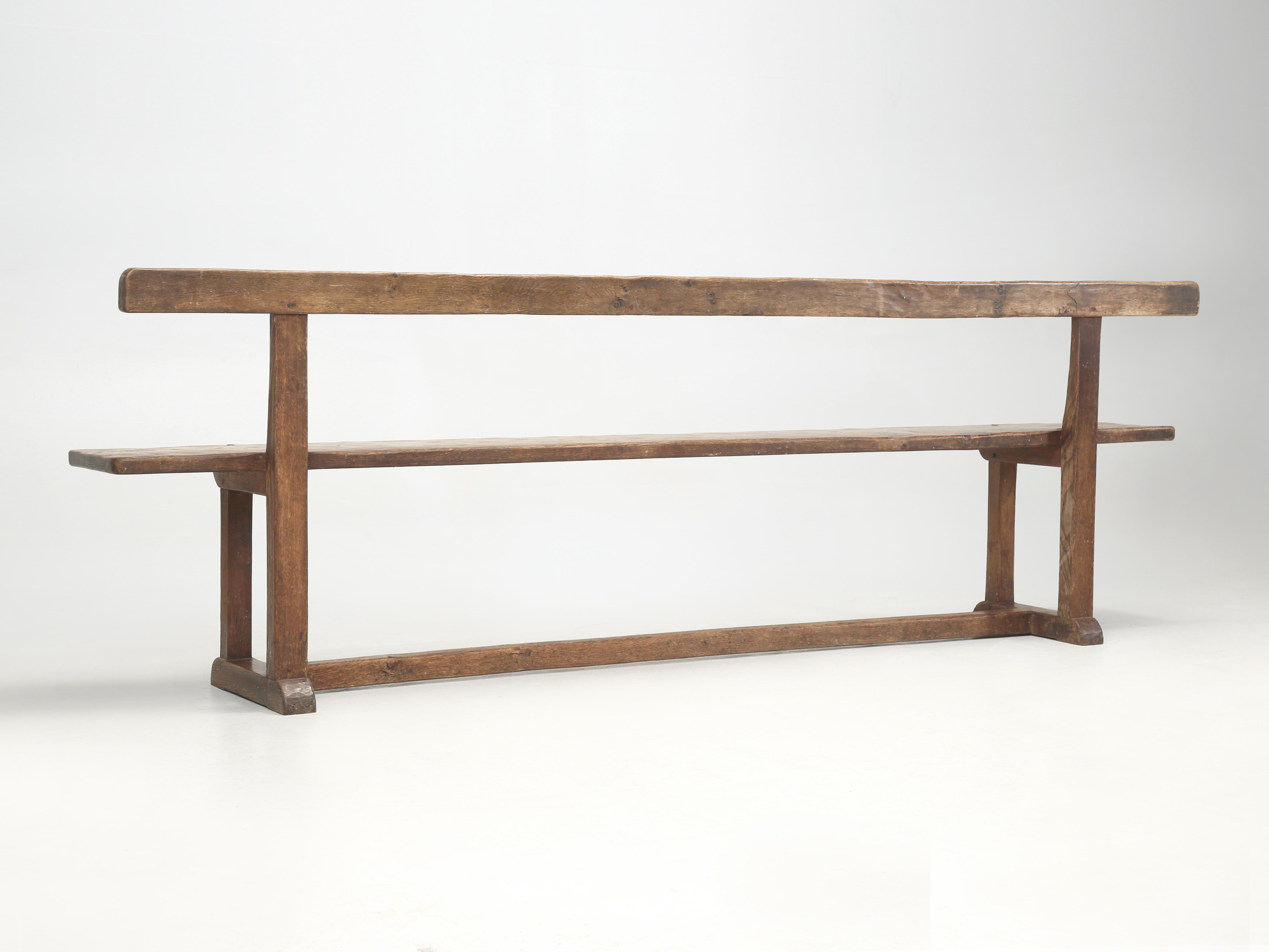 Robert Mouseman Thompson 1876-1955 Banco inglés con respaldo de riel de roble Asiento de tablón macizo en venta 8