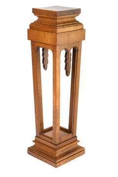 Robert “Mouseman" Thompson English Oak Plant Stand, England, circa 1954