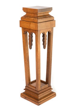 Robert “Mouseman" Thompson English Oak Plant Stand, England, circa 1954