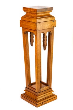 Robert “Mouseman" Thompson English Oak Plant Stand, England, circa 1954