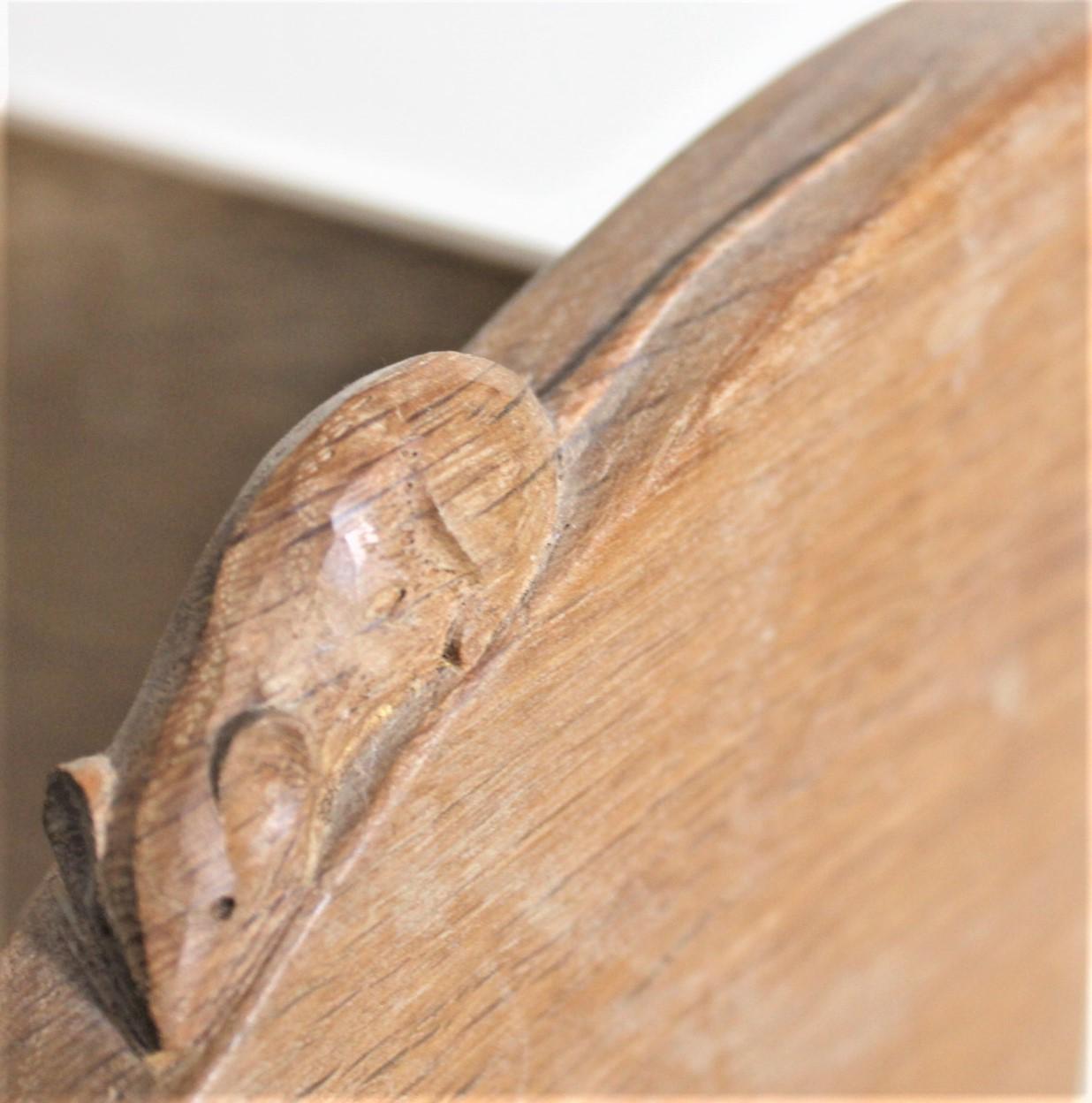 Robert 'Mouseman' Thompson Folk Art Carved Oak Desk Top Book Trough or Stand 1