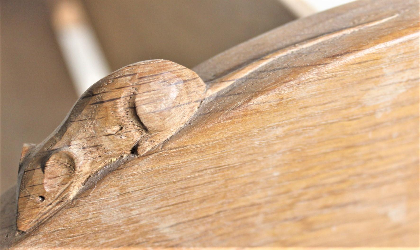 20th Century Robert 'Mouseman' Thompson Folk Art Carved Oak Desk Top Book Trough or Stand