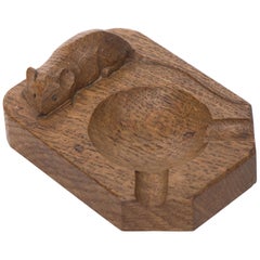 Robert Mouseman Thompson Oak Ashtray