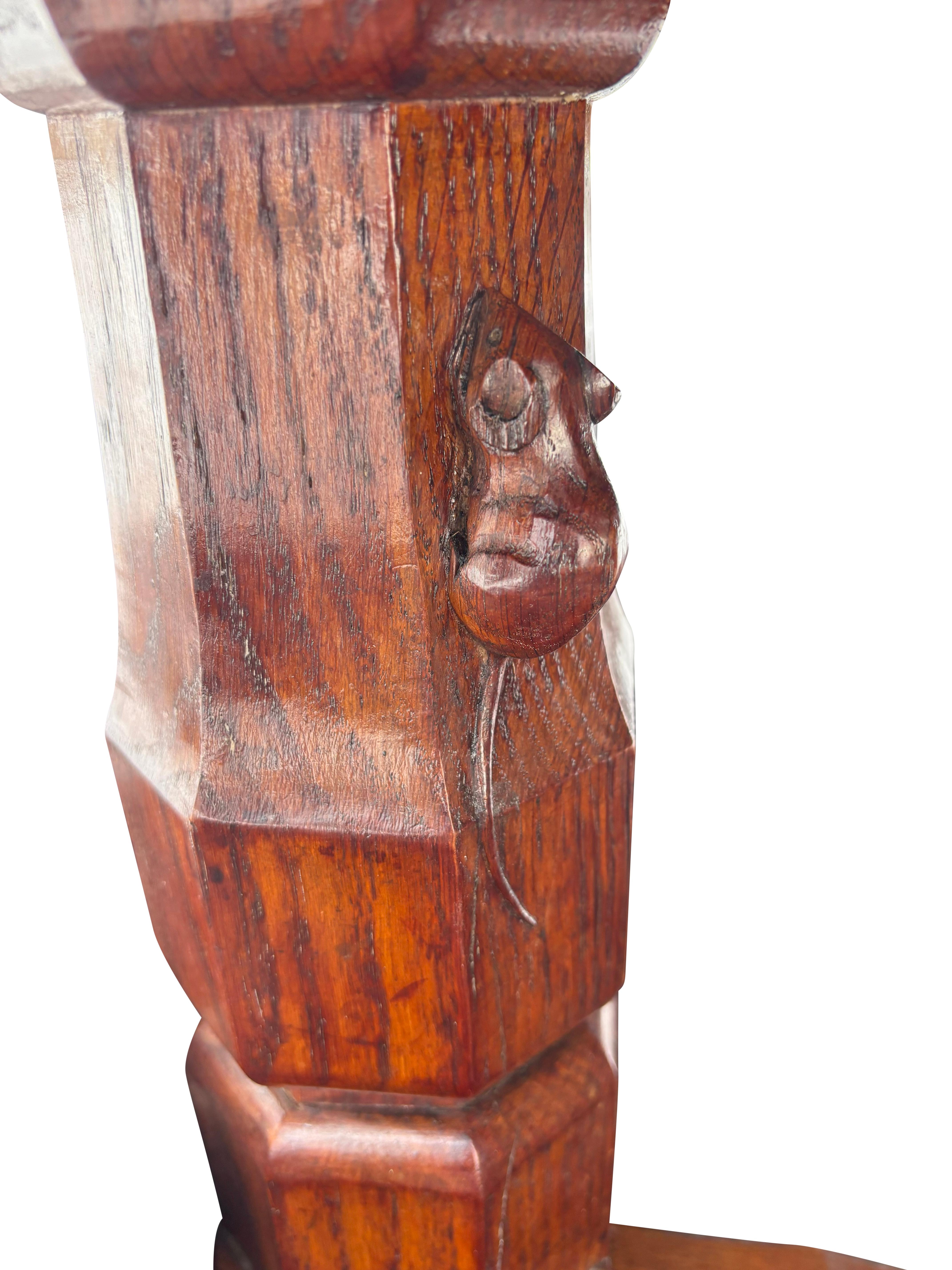 Robert Mouseman Thompson Oak Dining Table For Sale 3