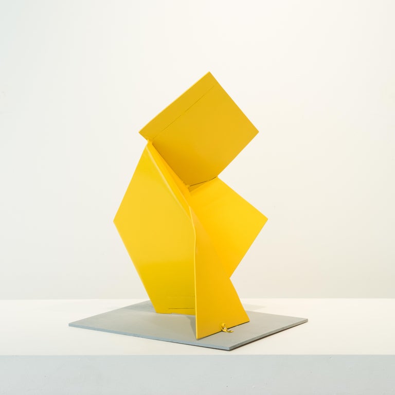 Robert Murray - Bui, steel sculpture painted yellow (maquette) For Sale ...