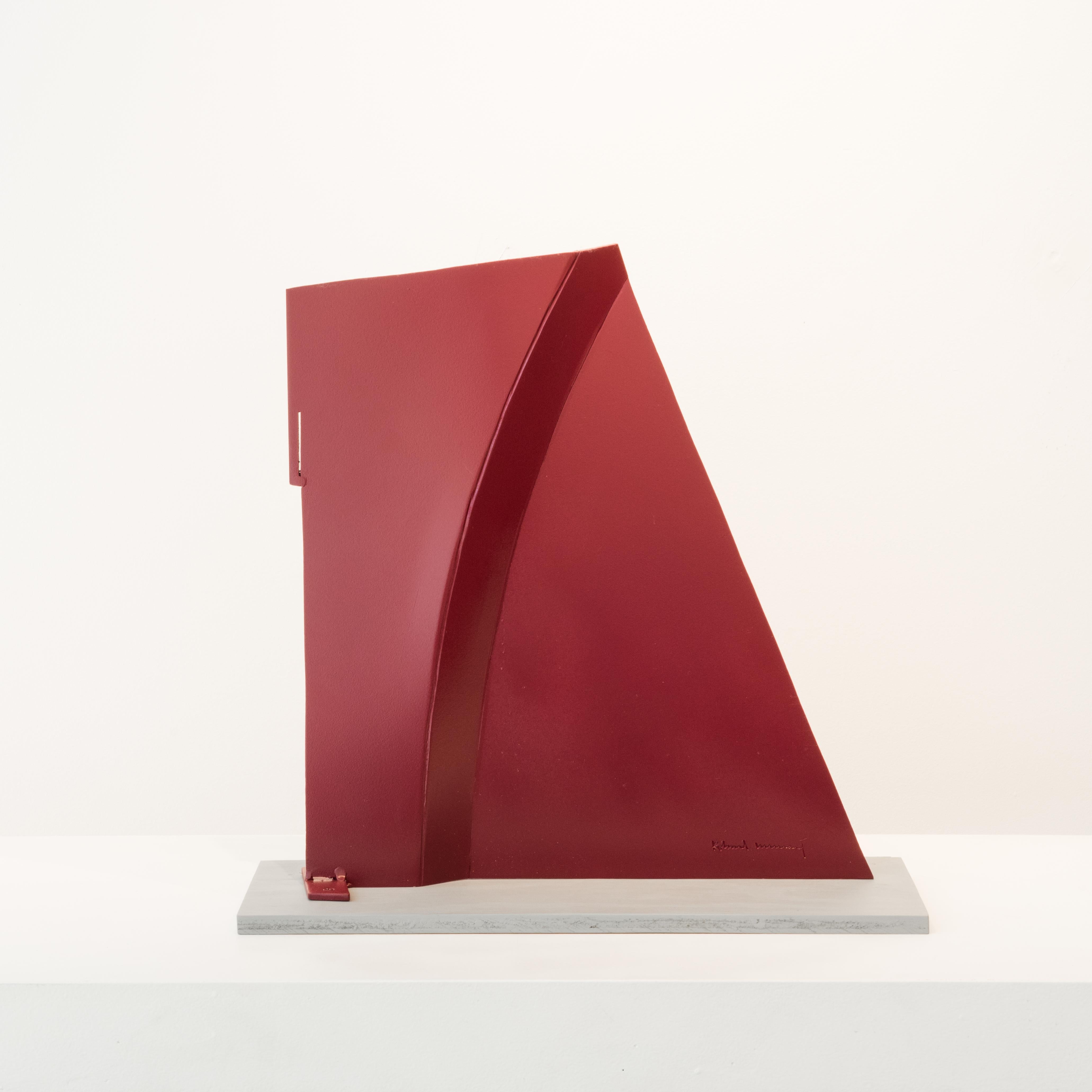 Robert Murray Abstract Sculpture - Red Ridge, aluminum sculpture painted red (maquette)