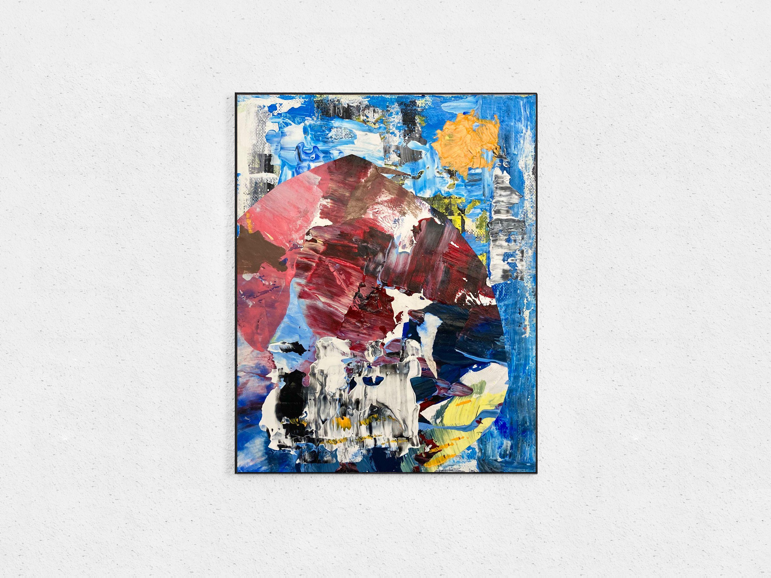 Misfit Moon Pie, Mixed Media on Canvas - Abstract Mixed Media Art by Robert Musser