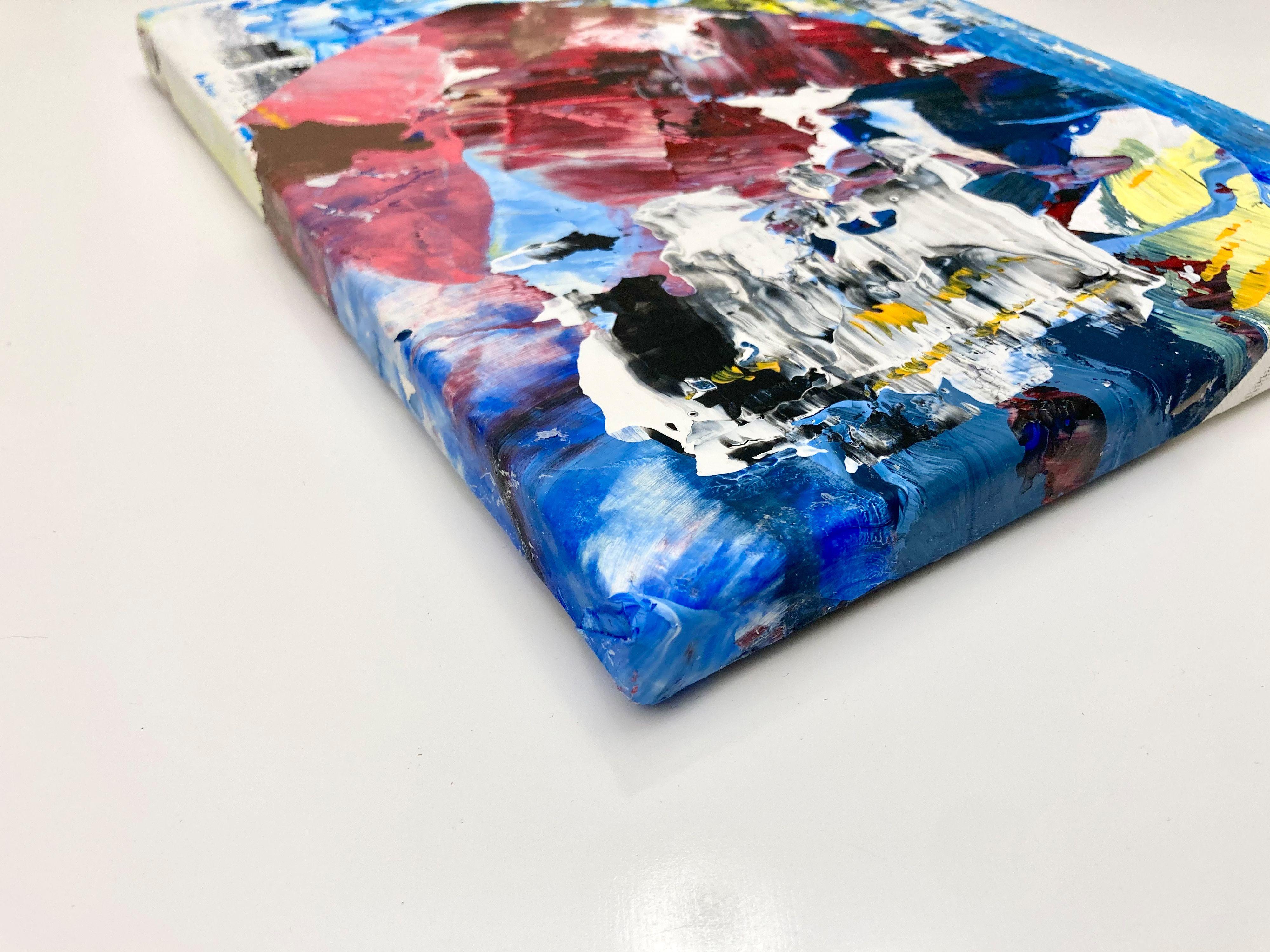 Misfit Moon Pie, Mixed Media on Canvas For Sale 1