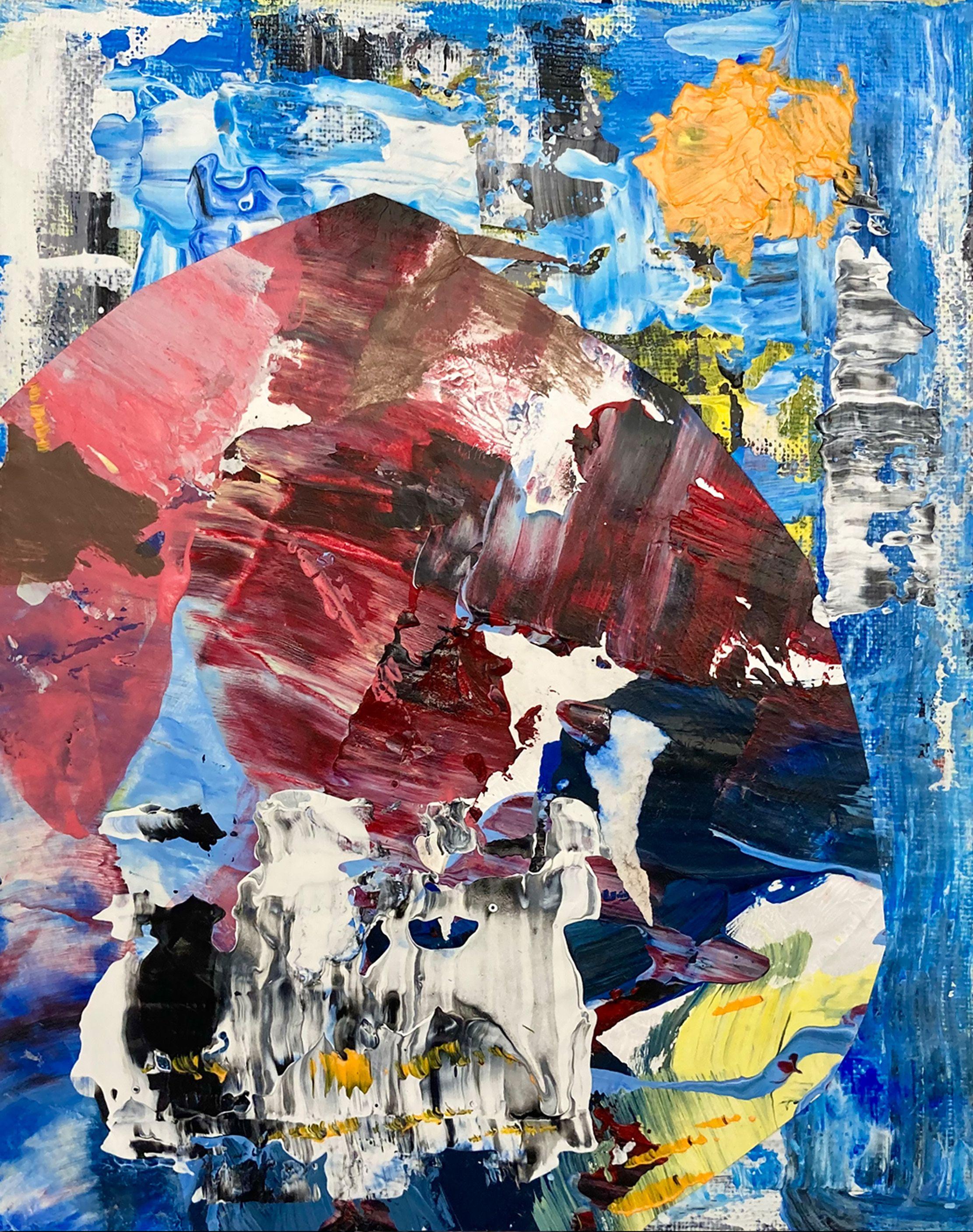 Misfit Moon Pie, Mixed Media on Canvas - Mixed Media Art by Robert Musser