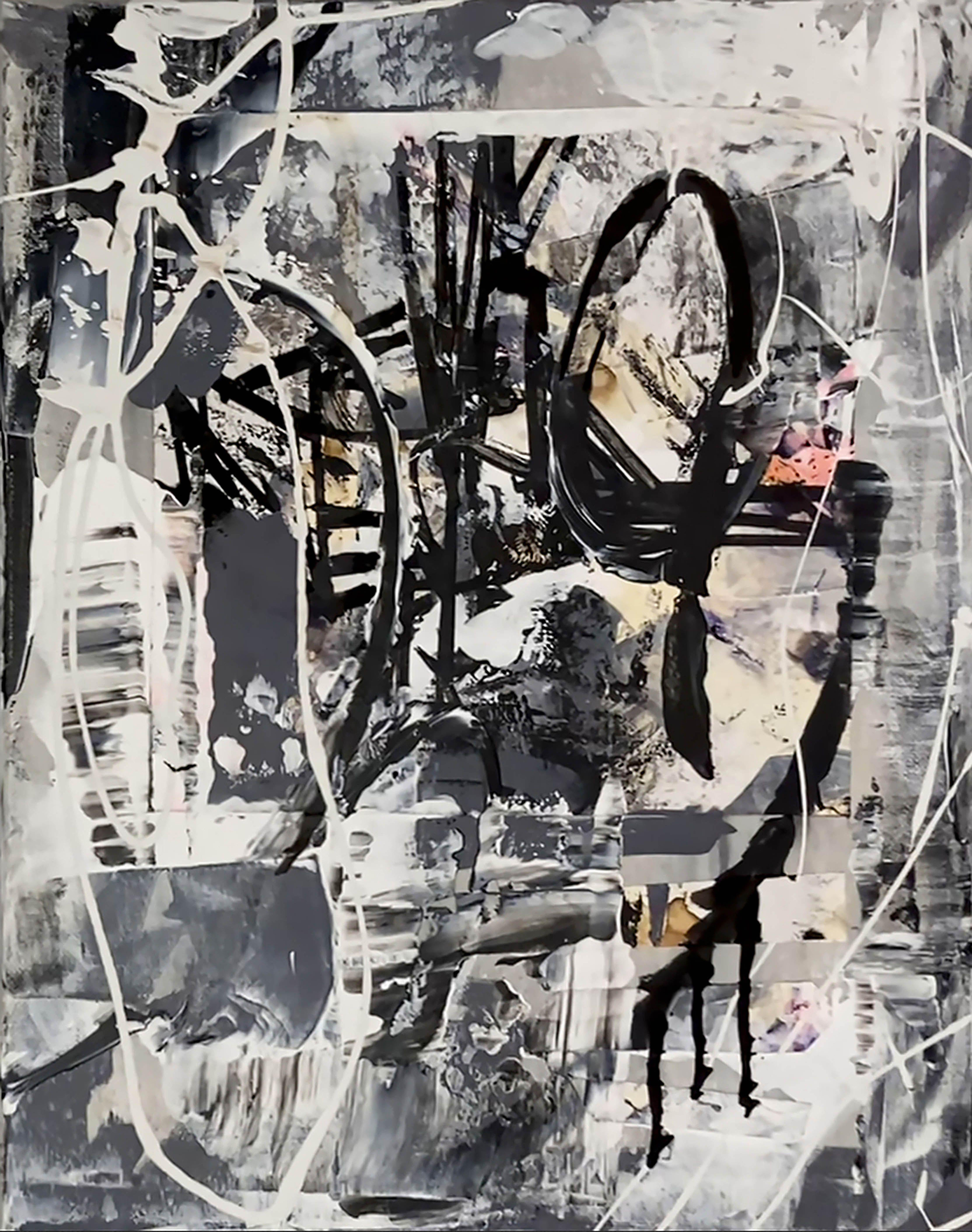Frazione muta - Dittico (due dipinti), tecnica mista su tela - Mixed Media Art di Robert Musser
