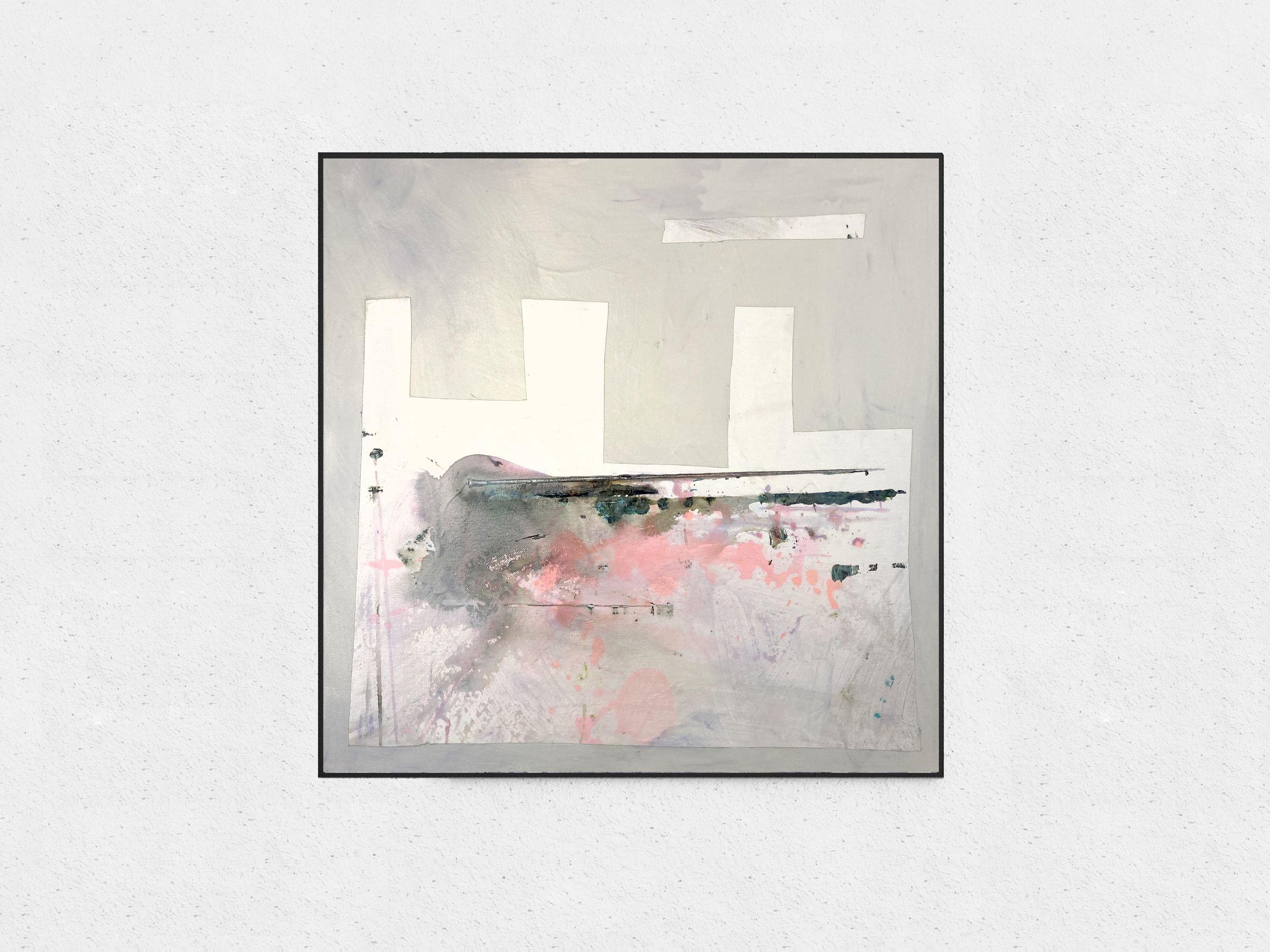 Ciudad silenciosa, Técnica mixta sobre lienzo - Mixed Media Art Abstracto de Robert Musser