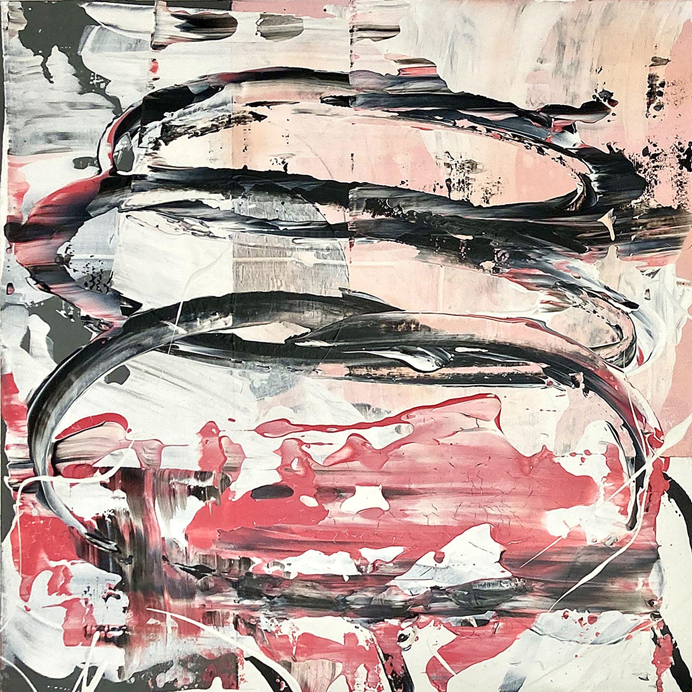 Vento - Dittico (due dipinti), tecnica mista su pannello di Wood - Mixed Media Art Astratto di Robert Musser