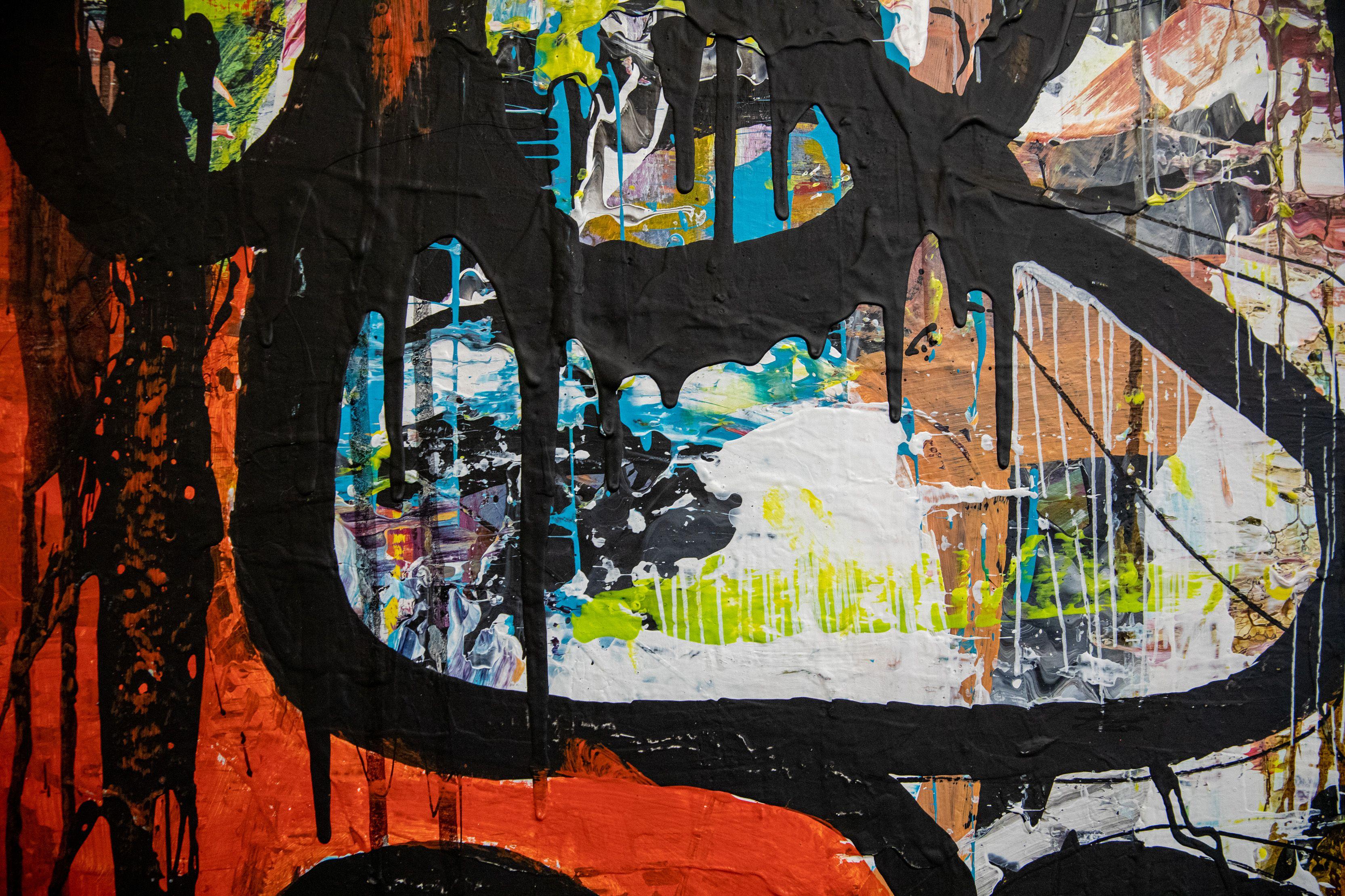 Continua a Marcus, Pittura, Acrilico su tela - Painting Astratto di Robert Musser
