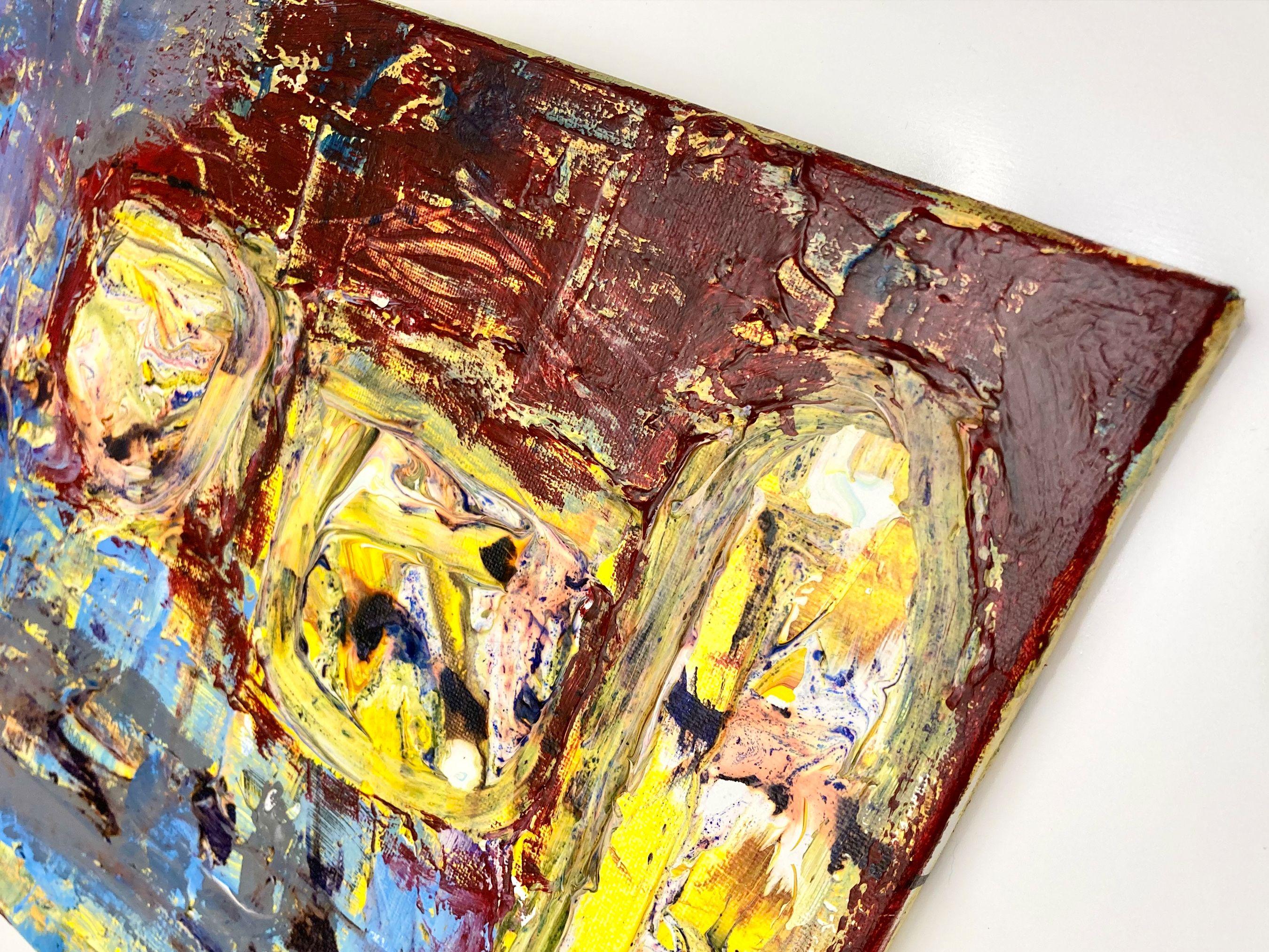 Dorado, Pintura, Acrílico sobre lienzo - Abstract Painting Marrón de Robert Musser