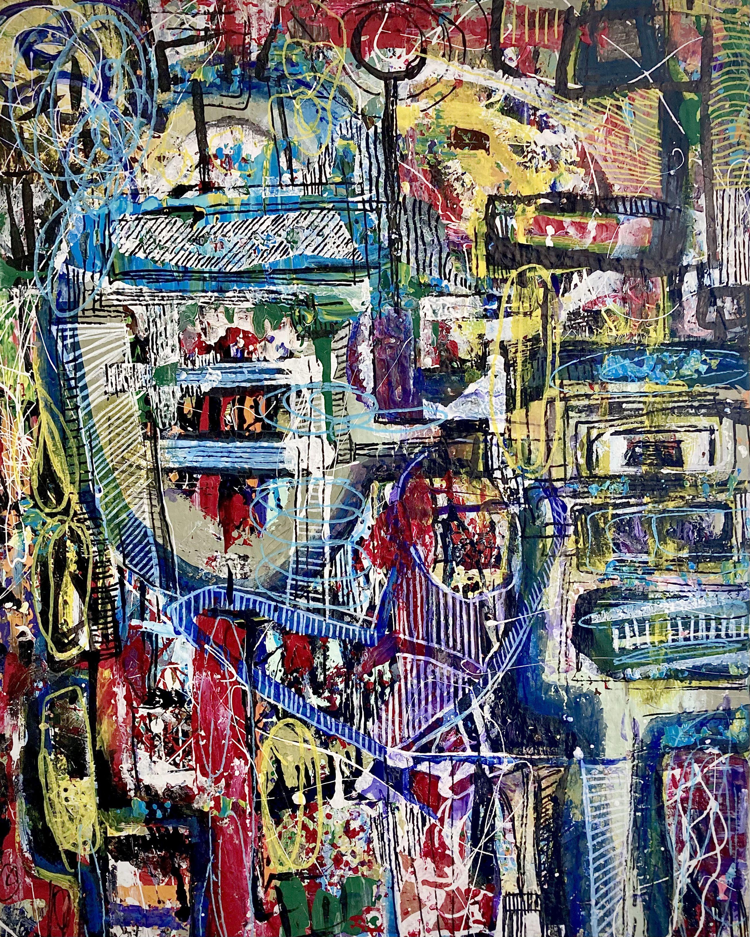 Abstract Painting de Robert Musser - Gowge, Pintura, Acrílico sobre lienzo
