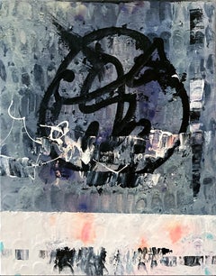 Grey Moons - Diptych (Two Paintings), Painting, Acrylic on Canvas