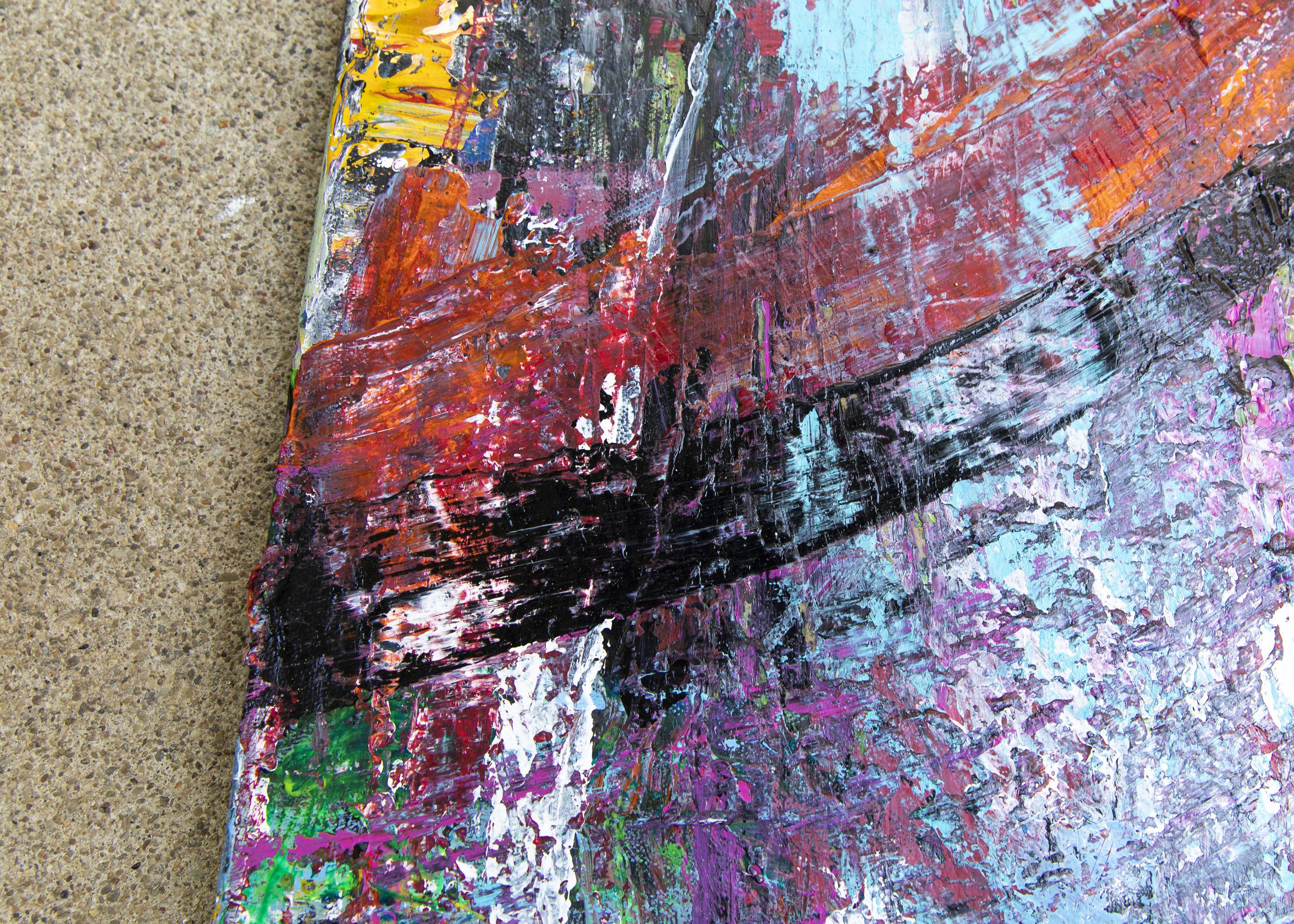 Hot Time, Pintura, Acrílico sobre lienzo - Painting Abstracto de Robert Musser