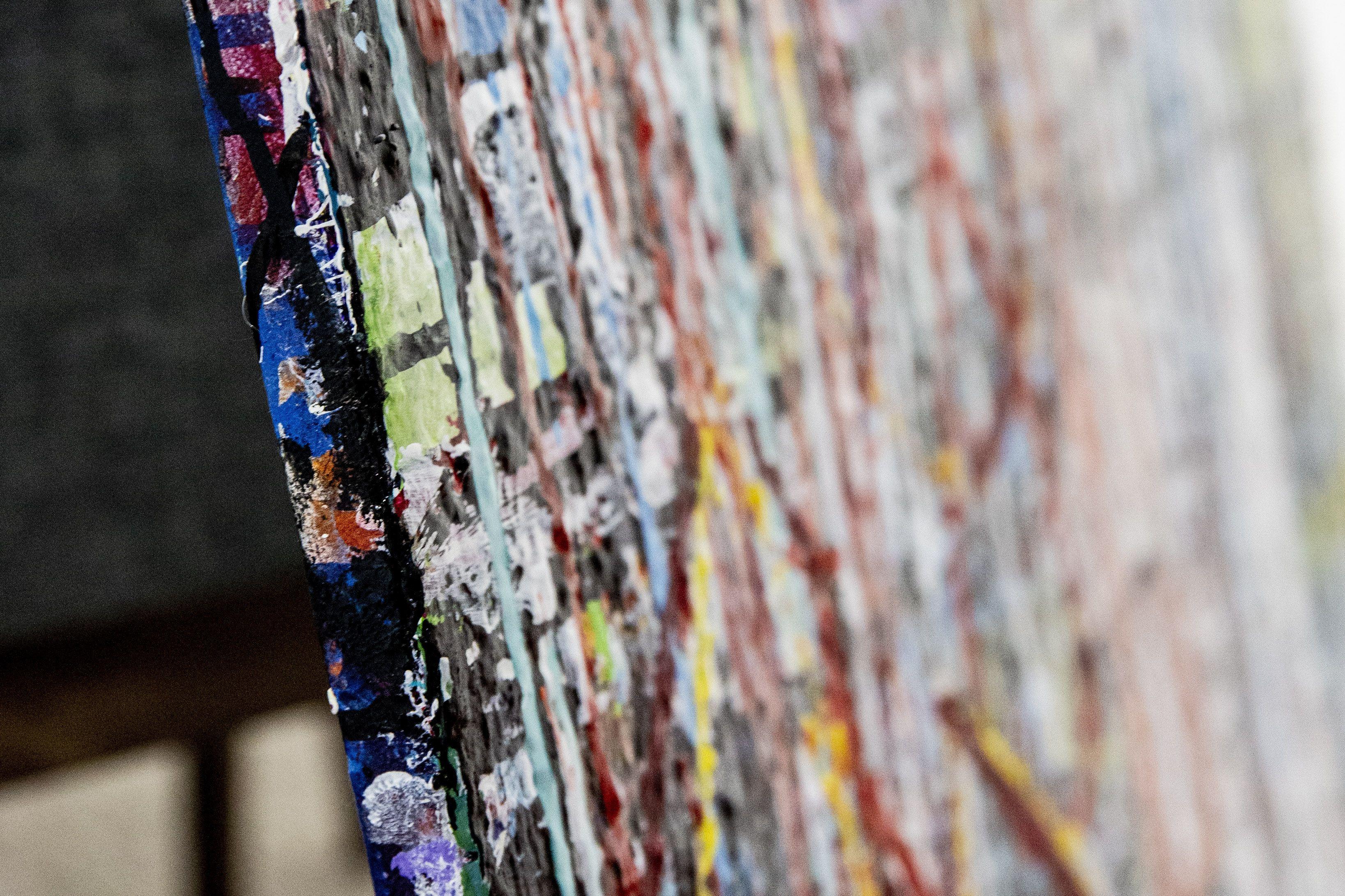 Strappi di carta, Pittura, Acrilico su tela - Painting Astratto di Robert Musser