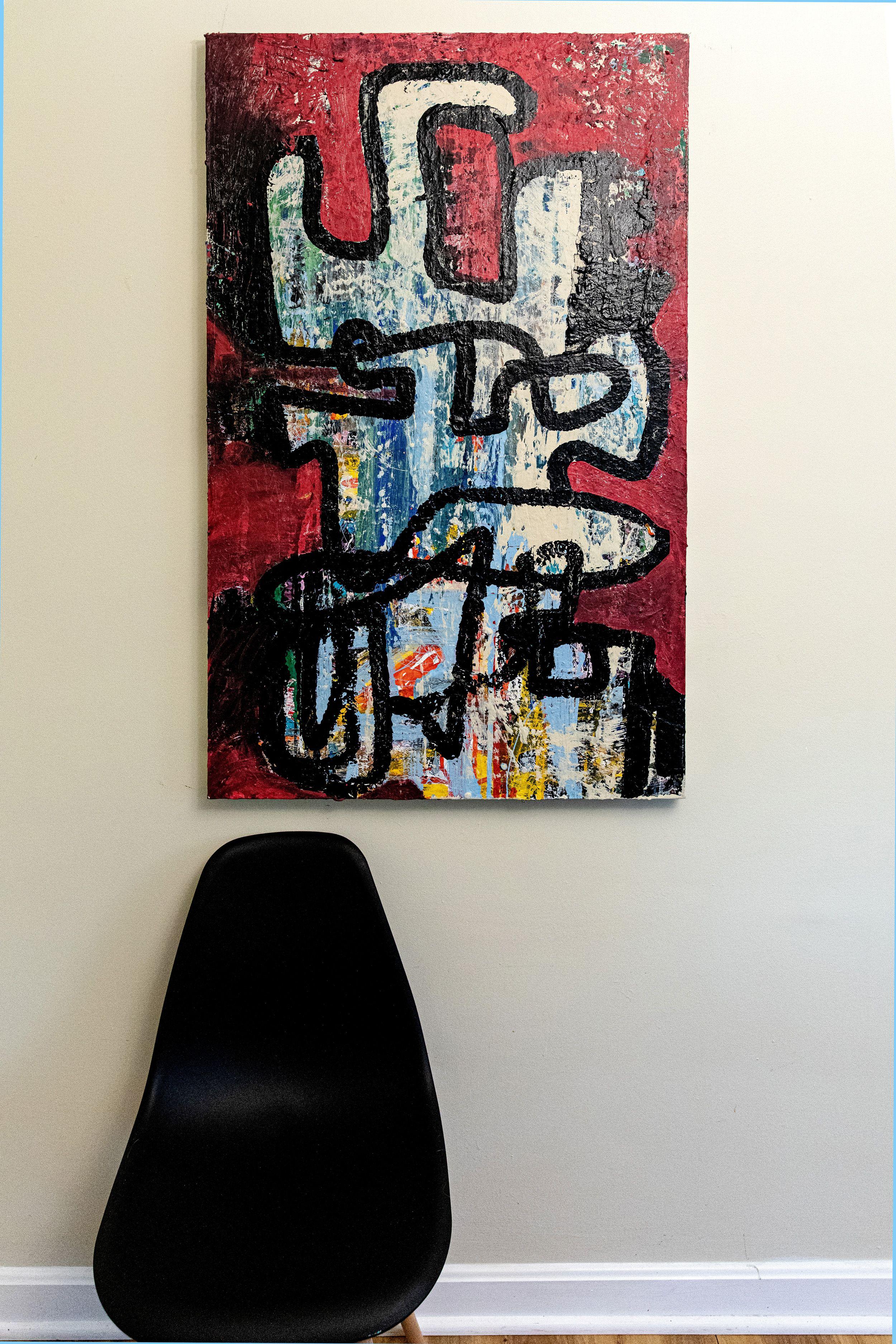 Camper rosa 1, Pittura, Acrilico su tela - Painting di Robert Musser