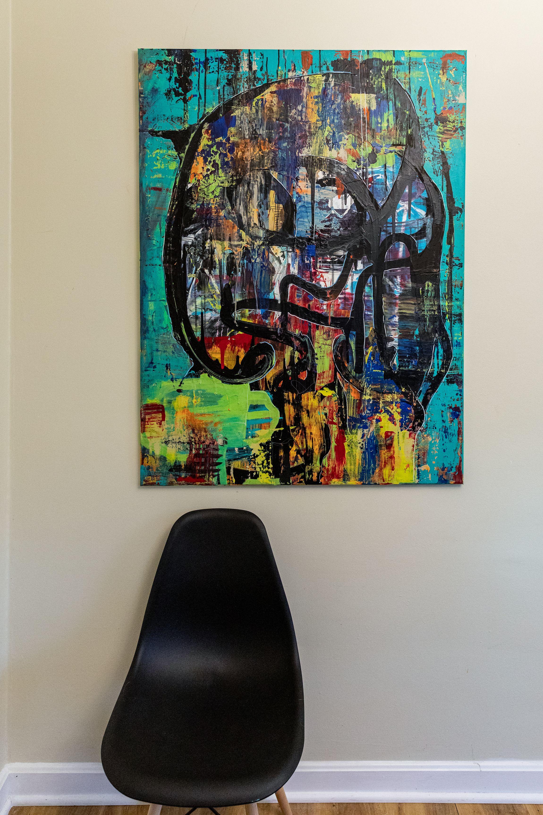 Punk Broke, Pintura, Acrílico sobre lienzo - Painting de Robert Musser