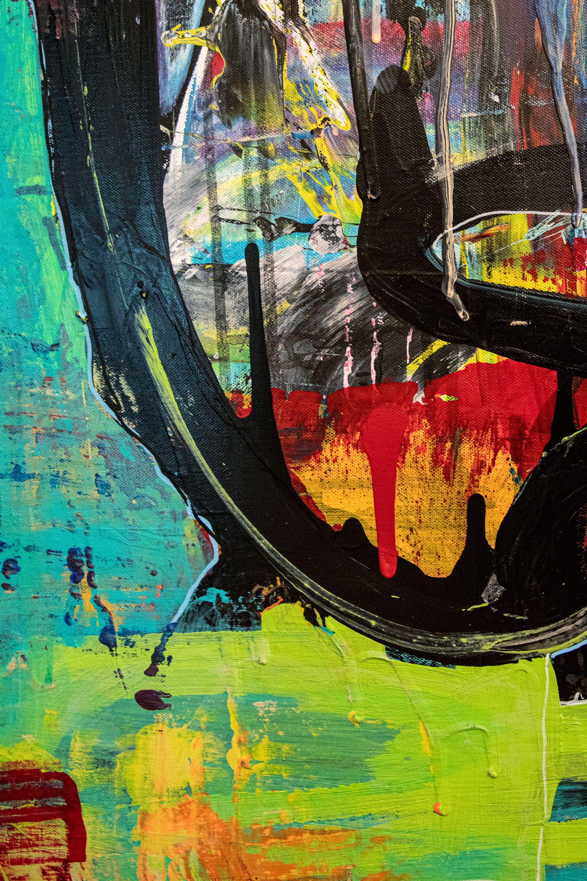 Punk Broke, Pintura, Acrílico sobre lienzo - Painting Abstracto de Robert Musser